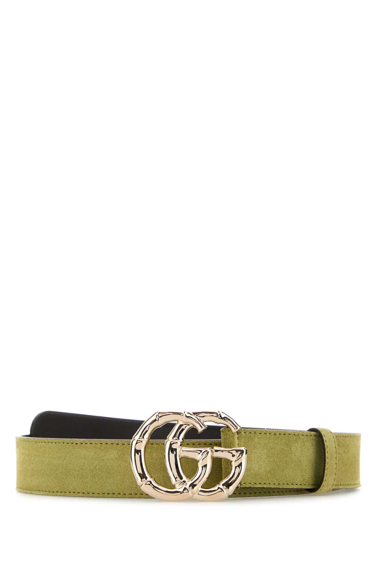 Gucci Sage Green Suede Belt In Green