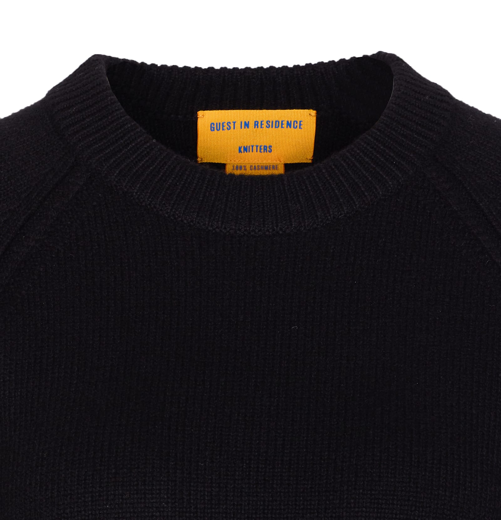Guest In Residence Raglan-sleeve Cashmere Sweater In Black