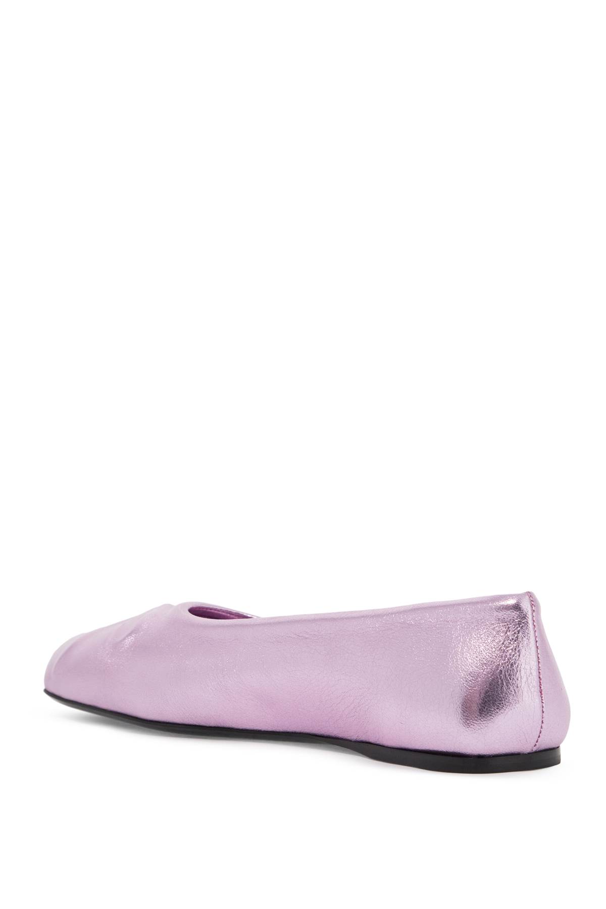 Shop Marni Metallic Leather Little Bow Baller In Pink (pink)