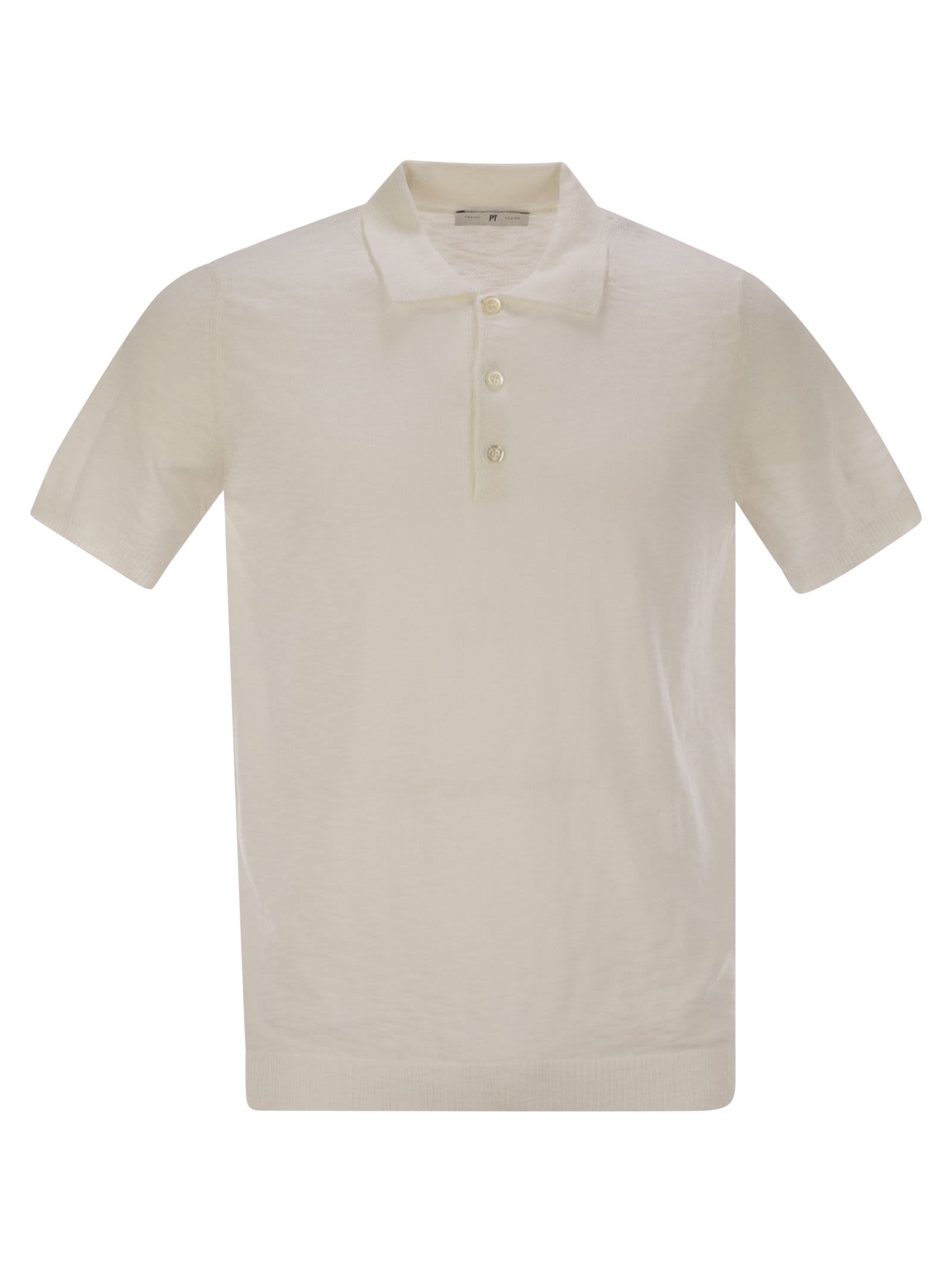 Cotton Polo Shirt With Short Sleeves