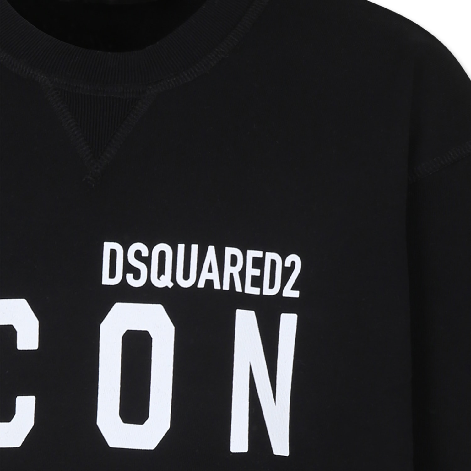 Dsquared2 Black Sweatshirt For Boy With Logo In Black