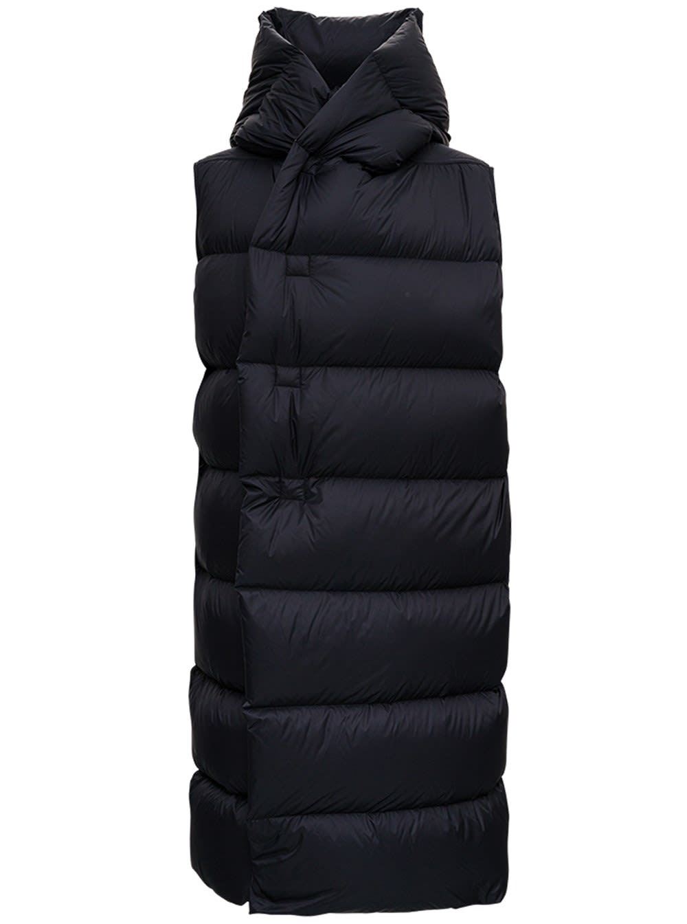 Rick Owens Nylon Sleeveless Long Down Jacket