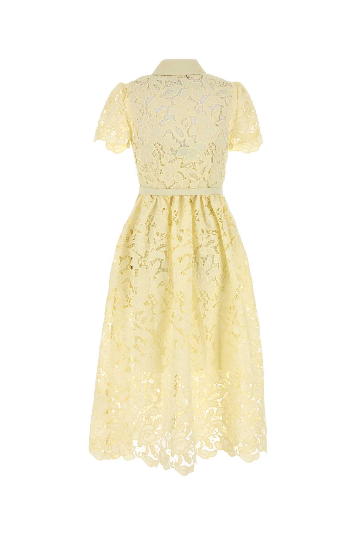 SELF-PORTRAIT PASTEL YELLOW LACE DRESS