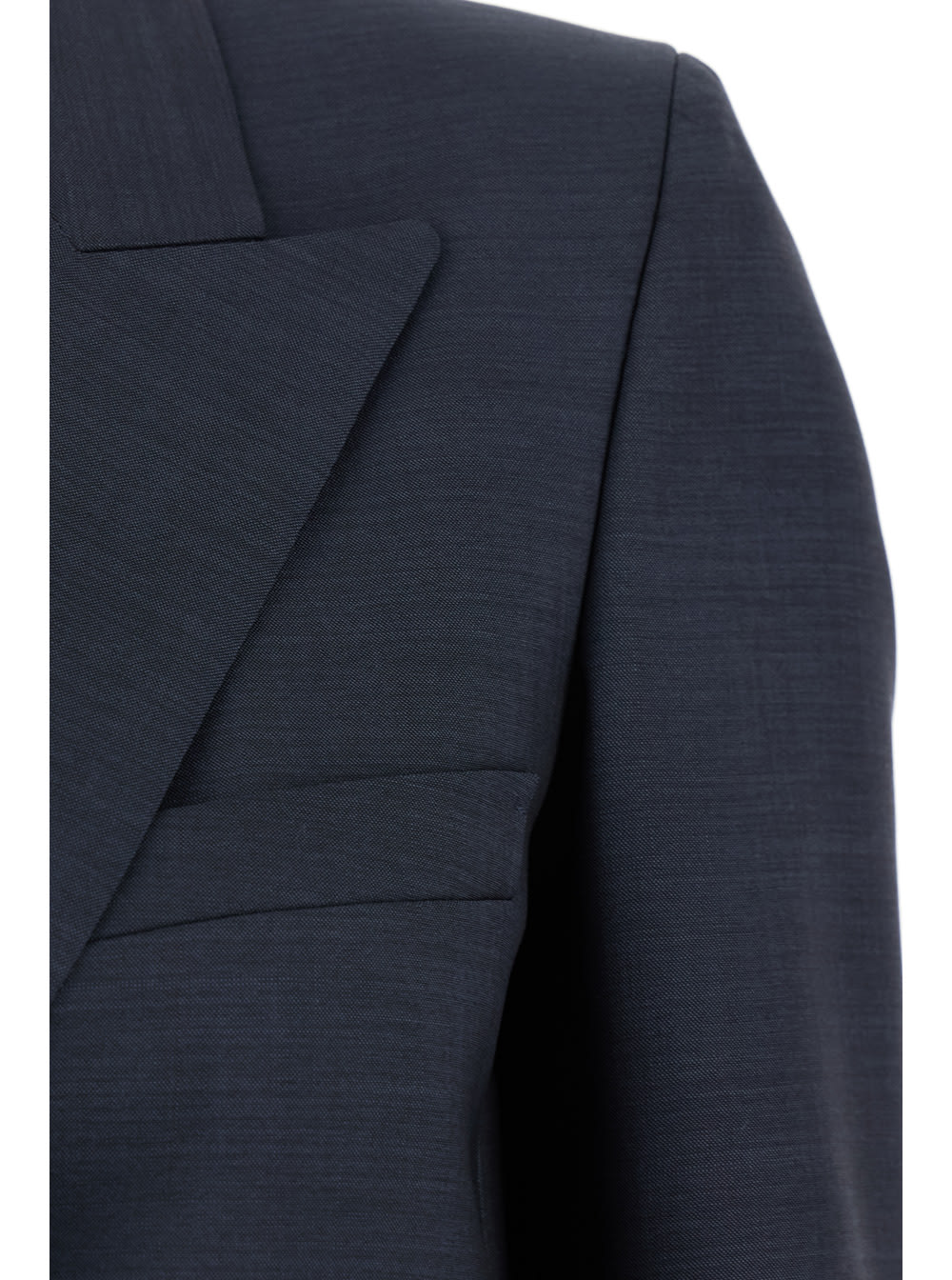 Blazé Milano Aile Blue Double-breasted Jacket With Peak Revers In Wool Blend Woman In Blu