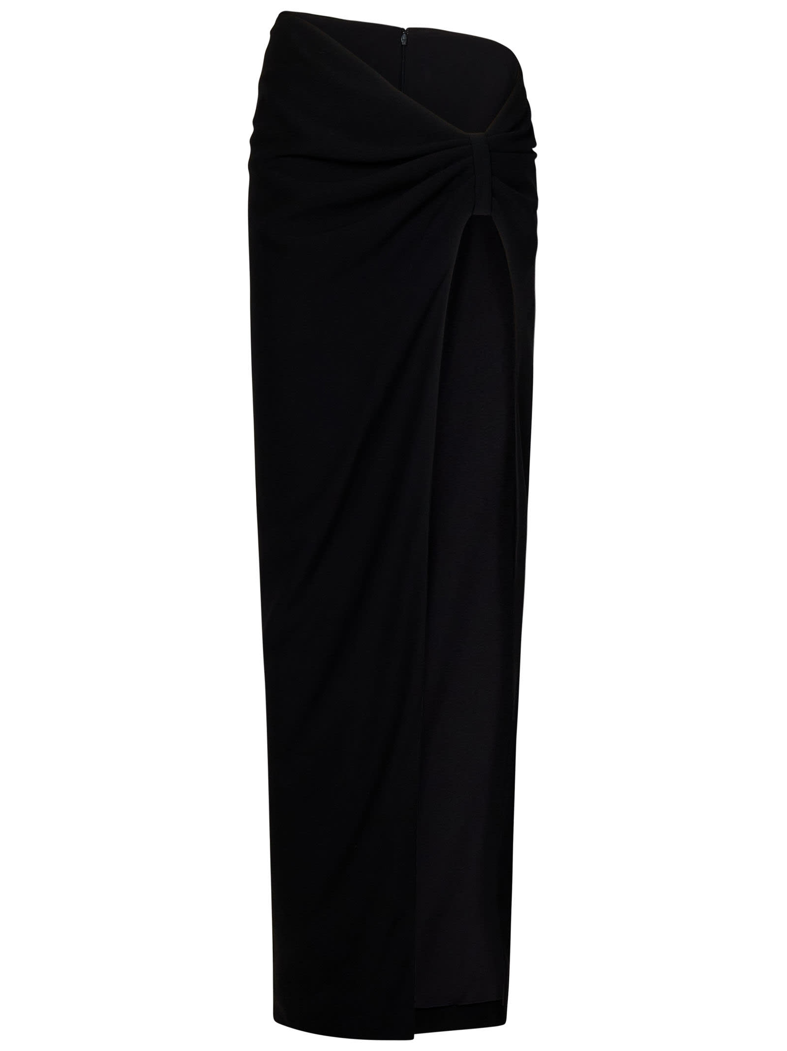 Shop Monot Long Skirt In Black