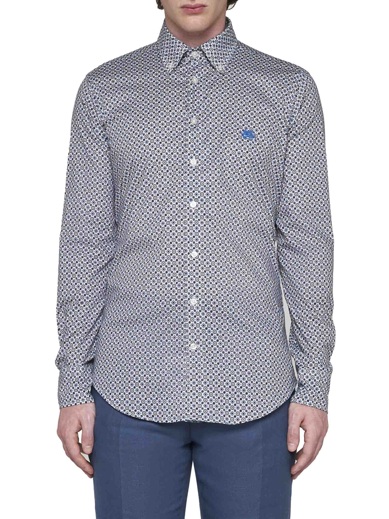 Shop Etro Shirt In Stampa F.do Bianco