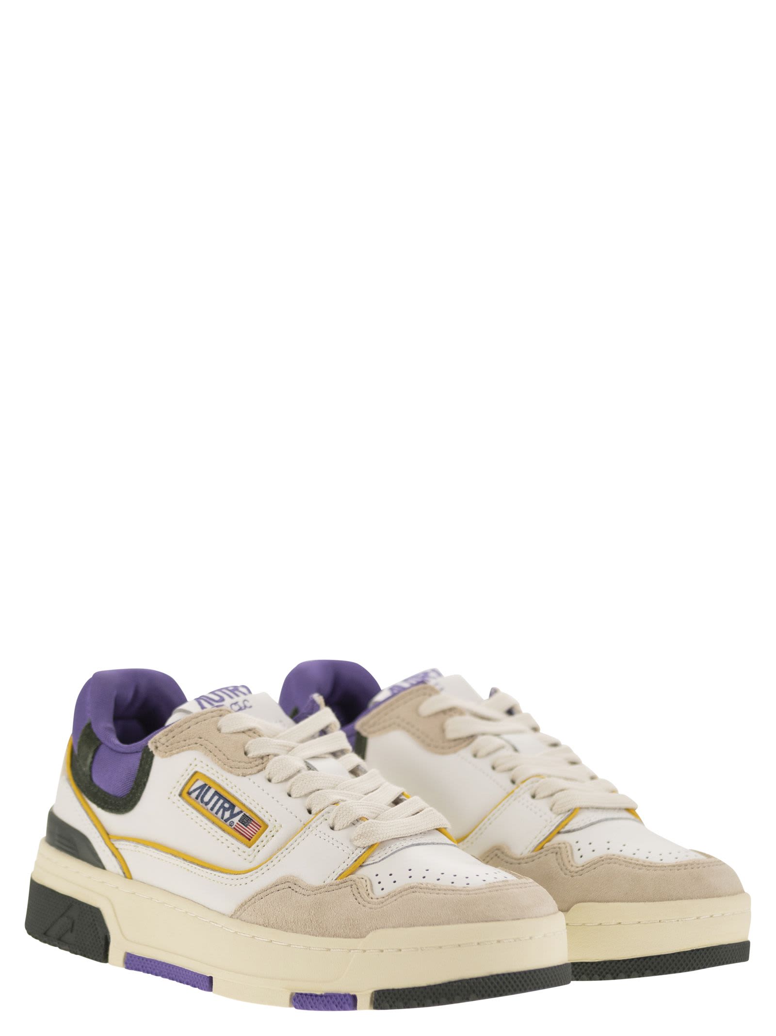 Autry Clc - Womens Low Sneaker In White/purple