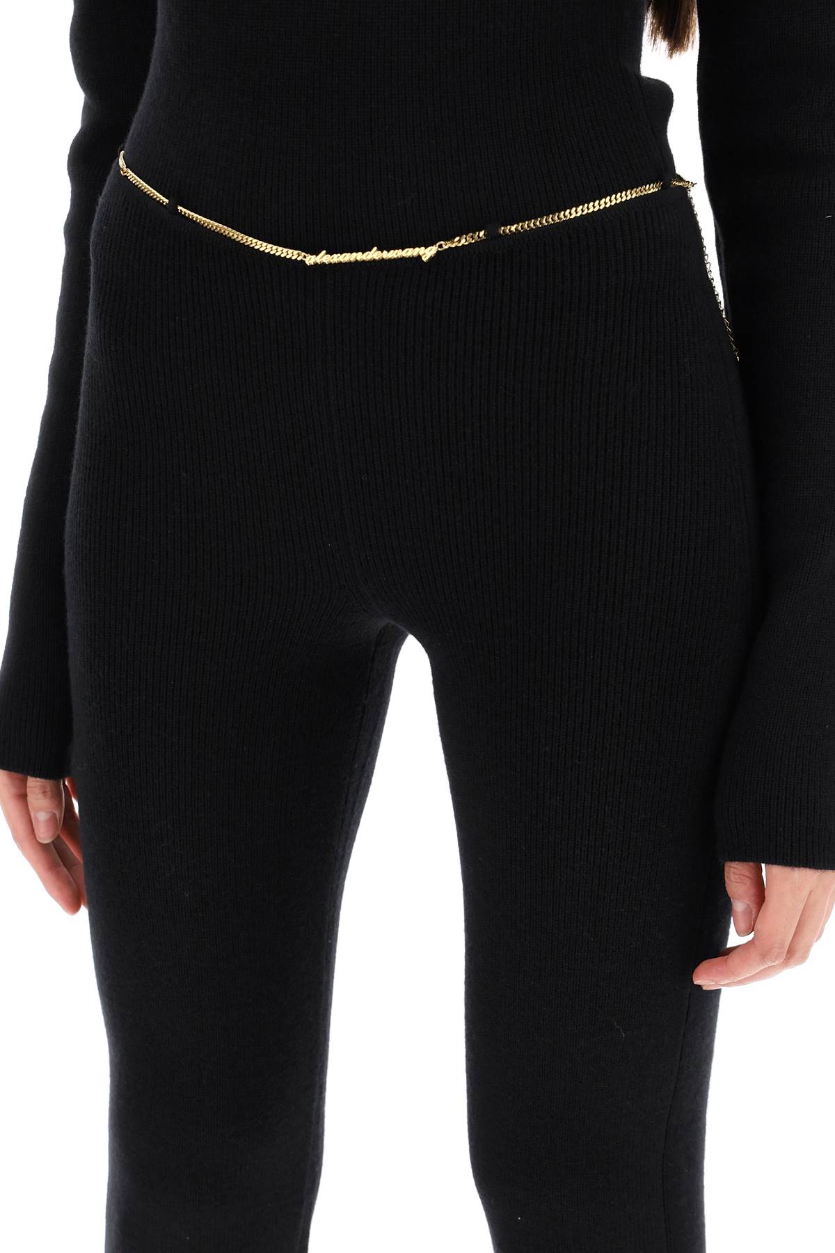 Shop Alexander Wang Knit Pants With Chain Detail In Black (black)