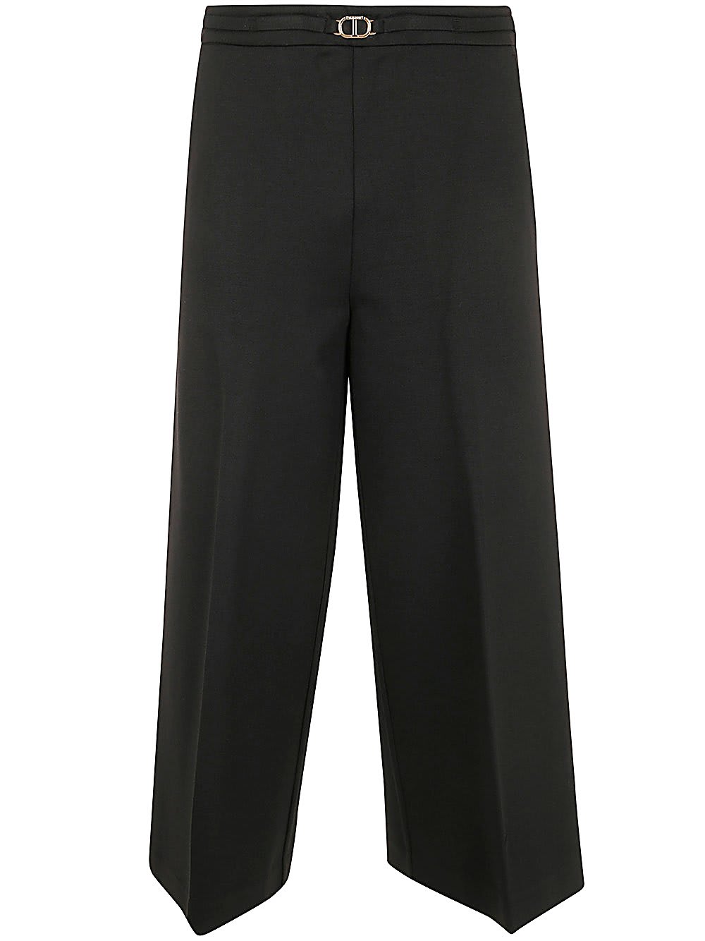 Oval T Waist Strap Cropped Trousers