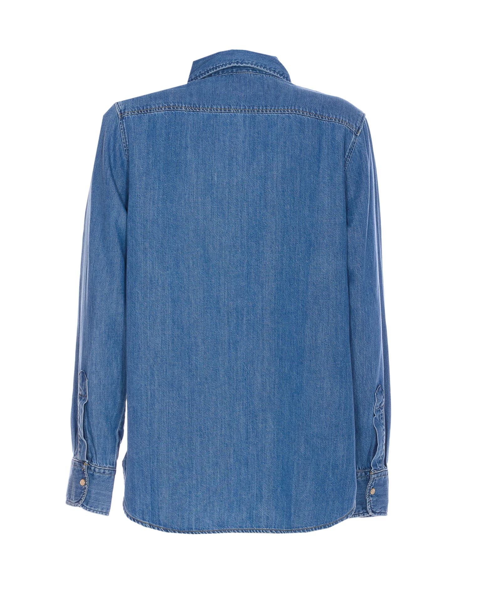 Liu •jo Liu Jo Classic Denim Jacket With Vintage Faded Finish In Blue