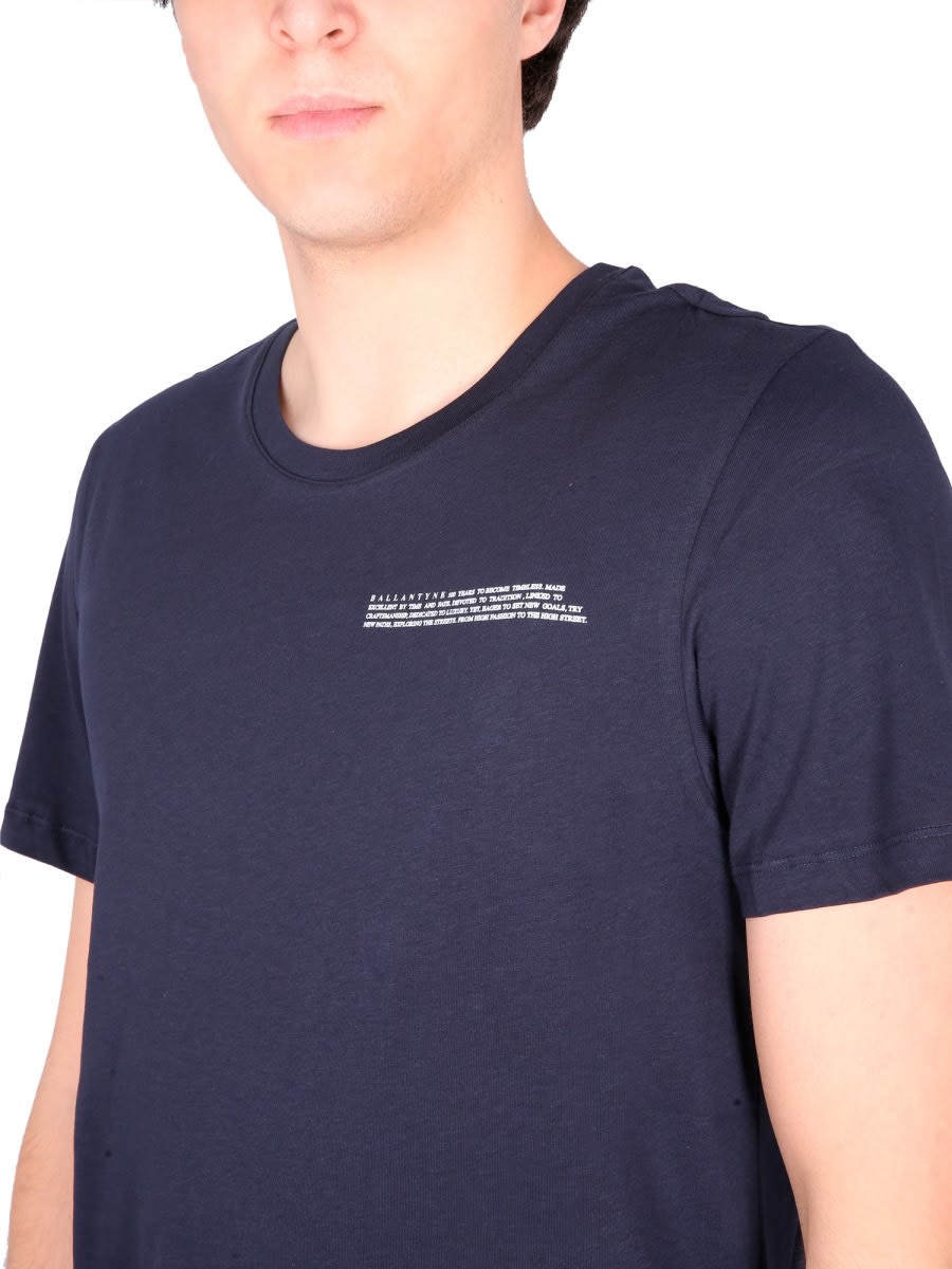 Ballantyne Crew Neck T-shirt Short Sleeves In Blue