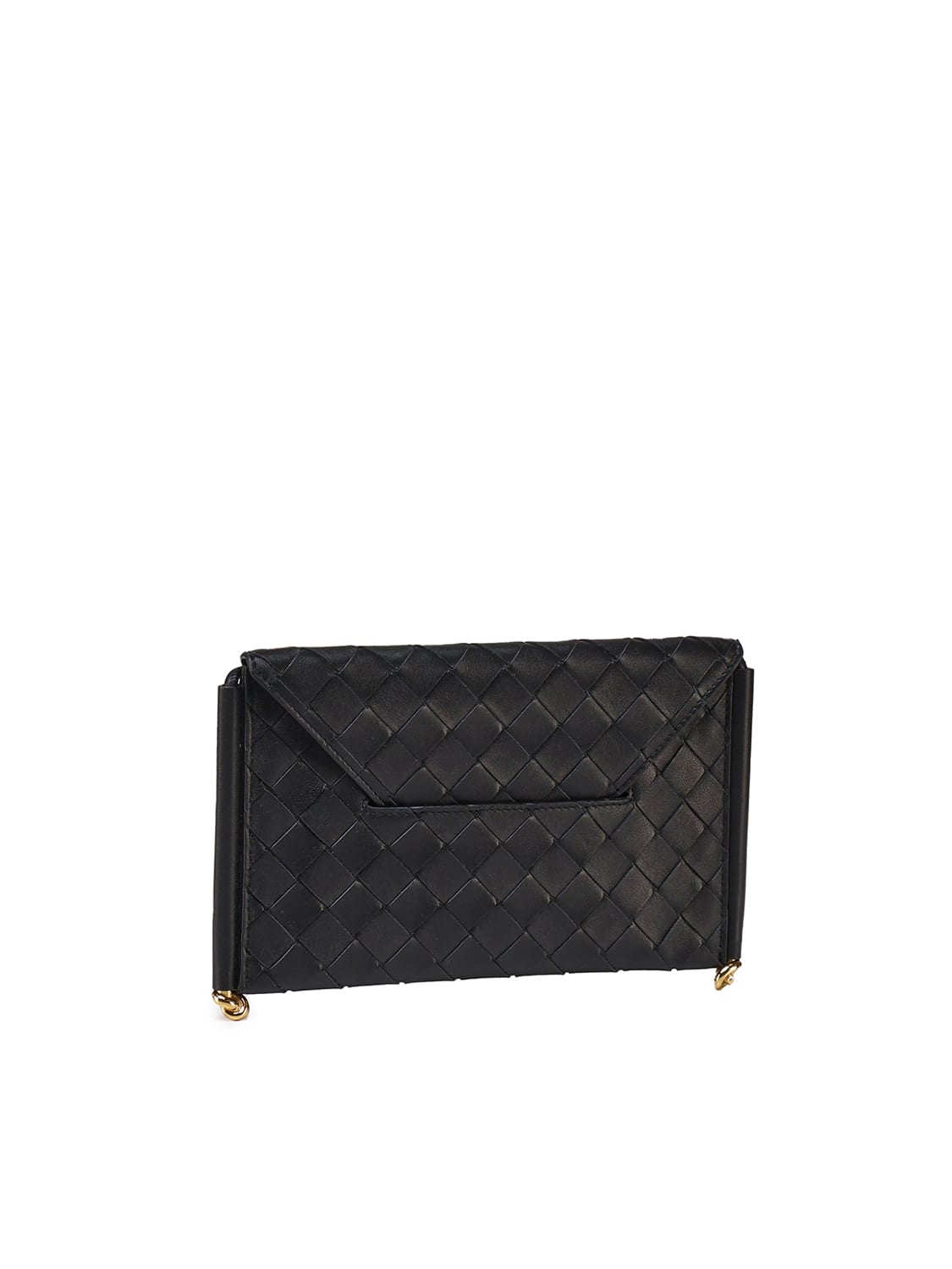 Shop Bottega Veneta Solstice Calf Leather Smartphone Case In Black