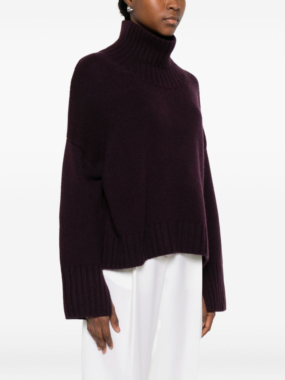 Goat Cashmere Jumper In Purple