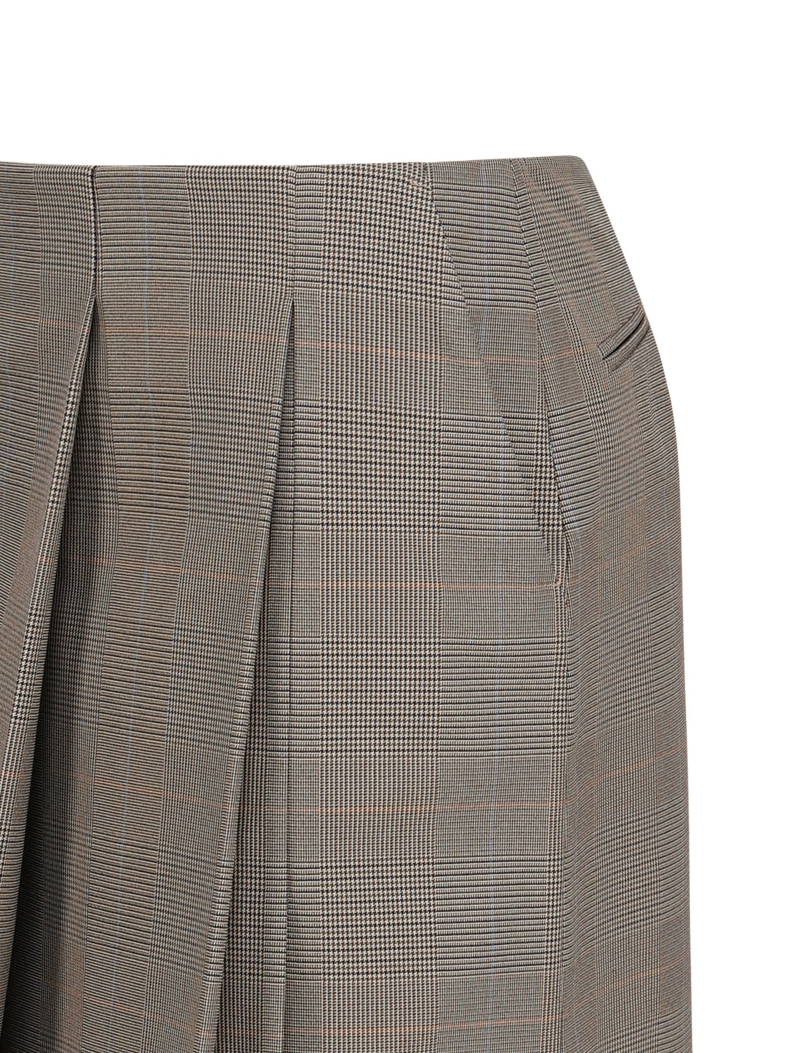 Shop Sportmax Checked Mini Skirt In Neutrals/black