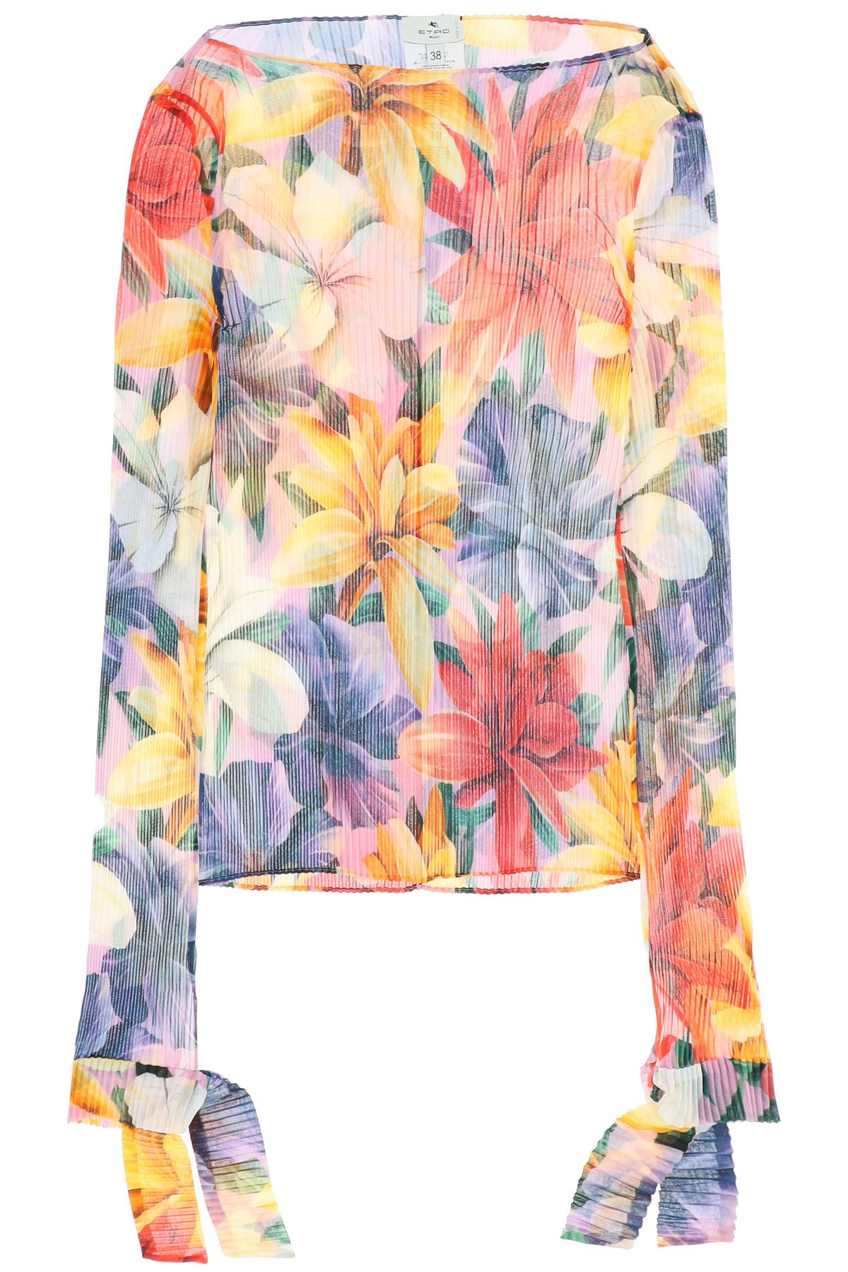 ETRO FLORAL PLEATED TOP