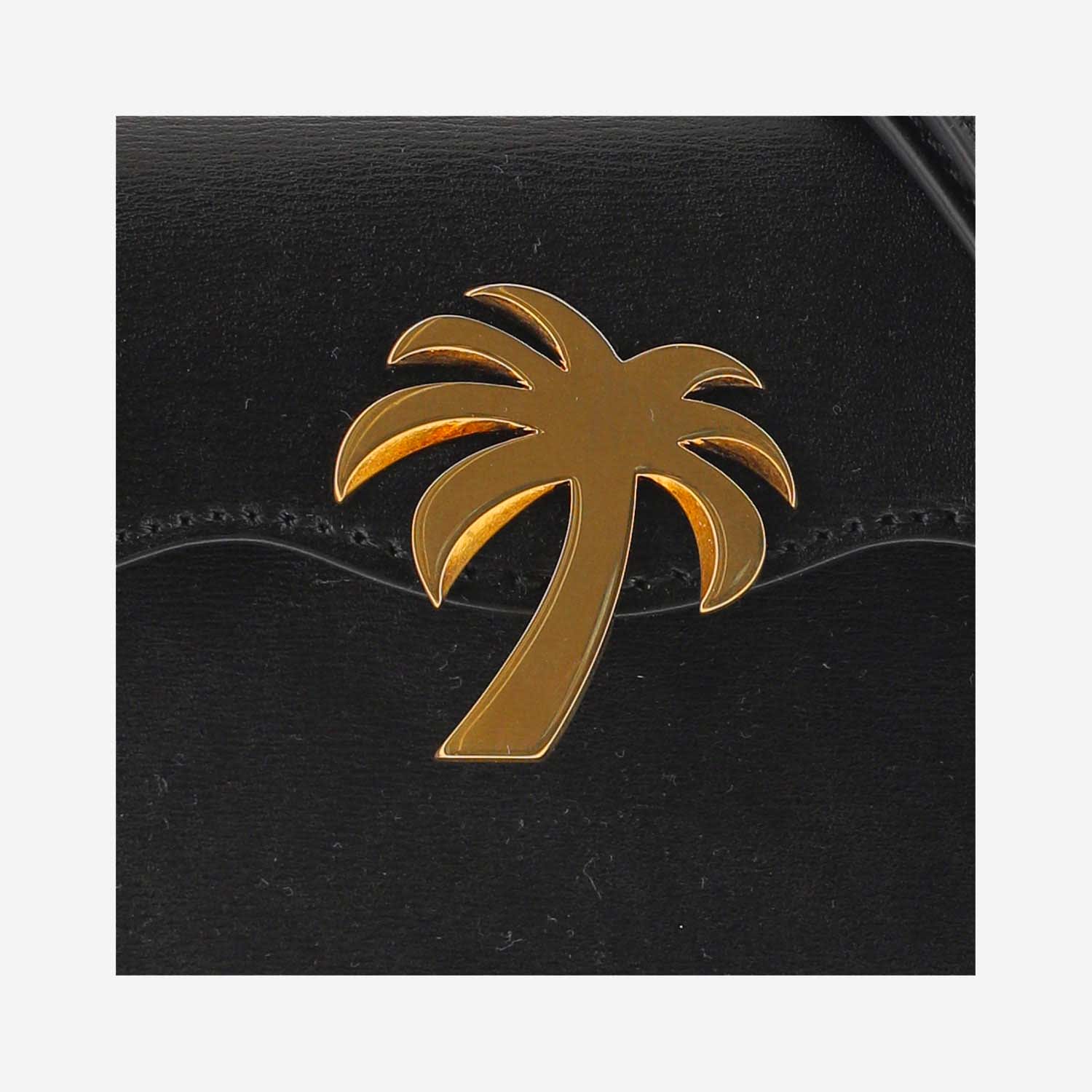 Shop Palm Angels Palm Beach Micro Bag In Black Gold