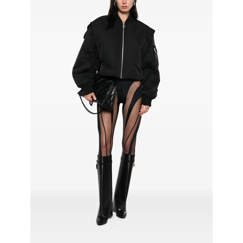 Jean Paul Gaultier Short Zip-up Jacket In Black