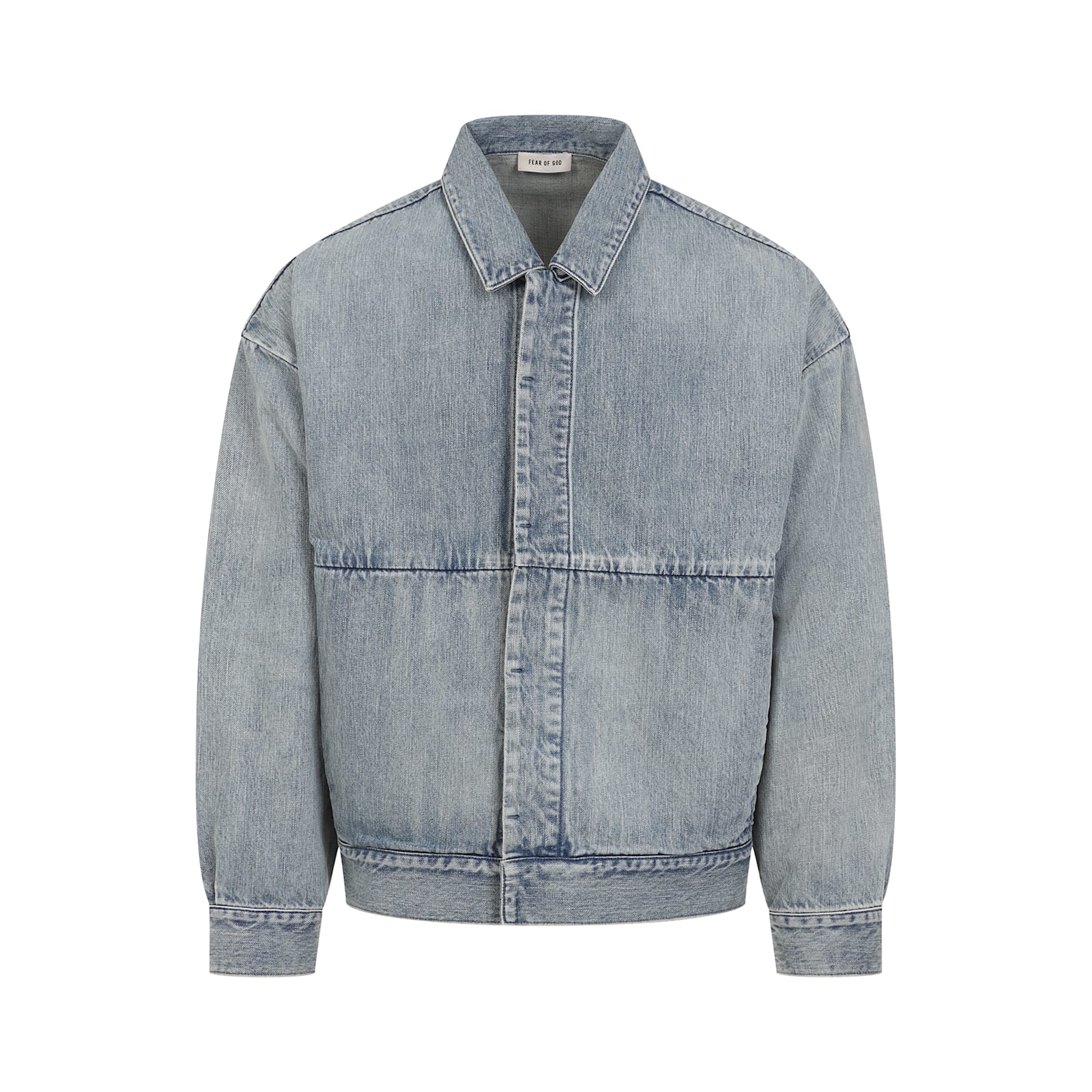 Fear Of God Denim Trucker Casual Jackets And Parka Blue In Medium Indigo