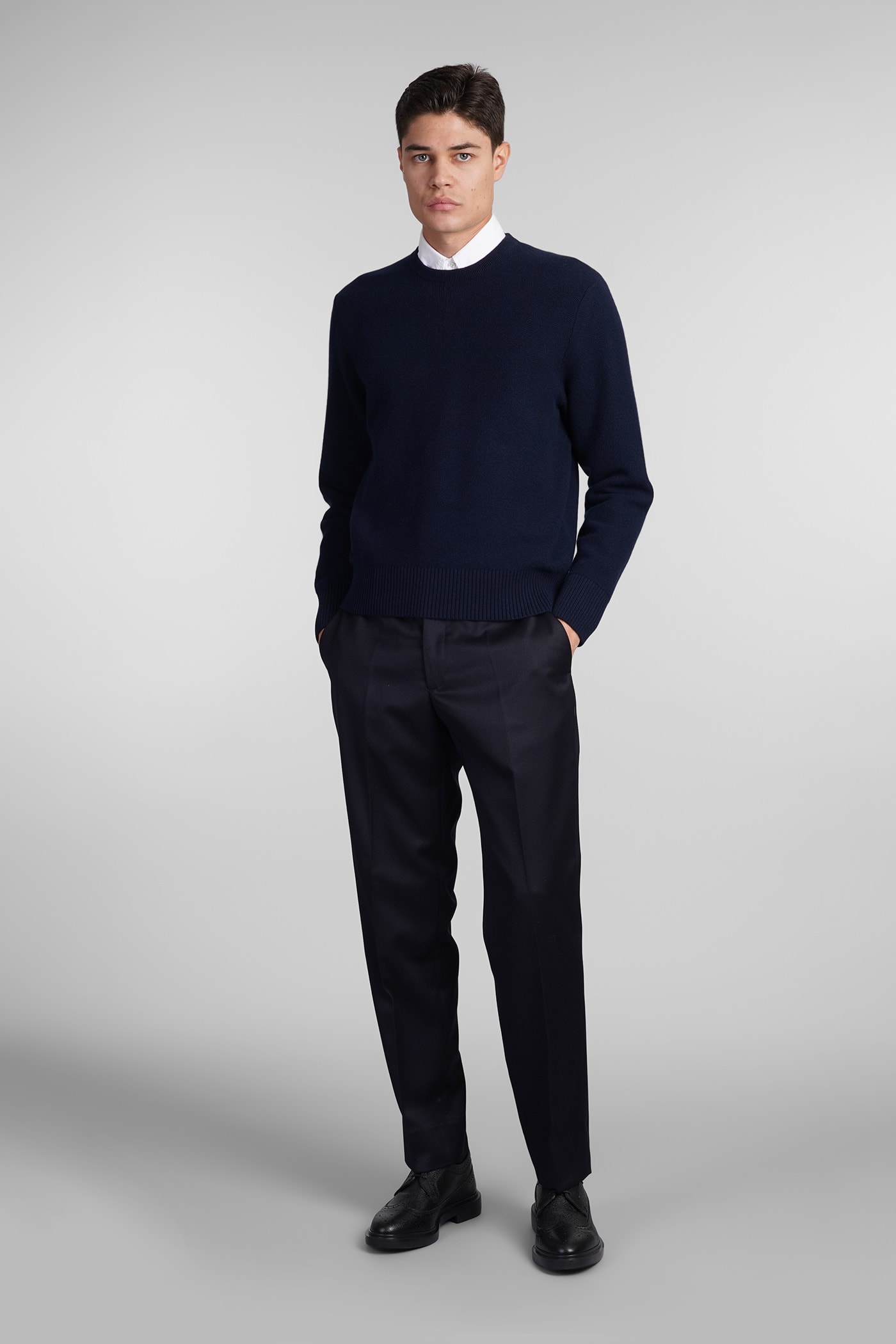 Shop Thom Browne Knitwear In Blue Wool