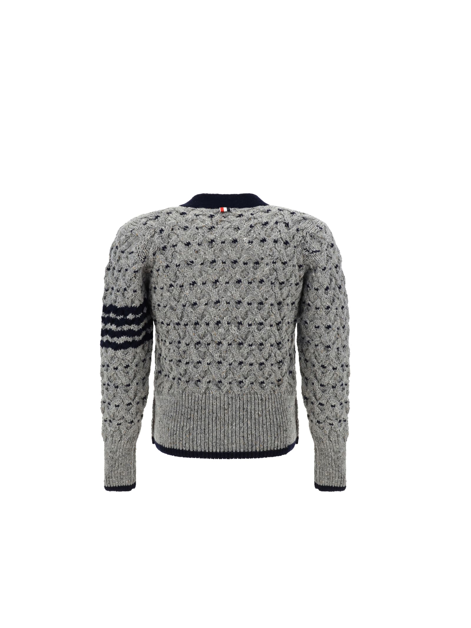 Shop Thom Browne Cardigan In Lt Grey