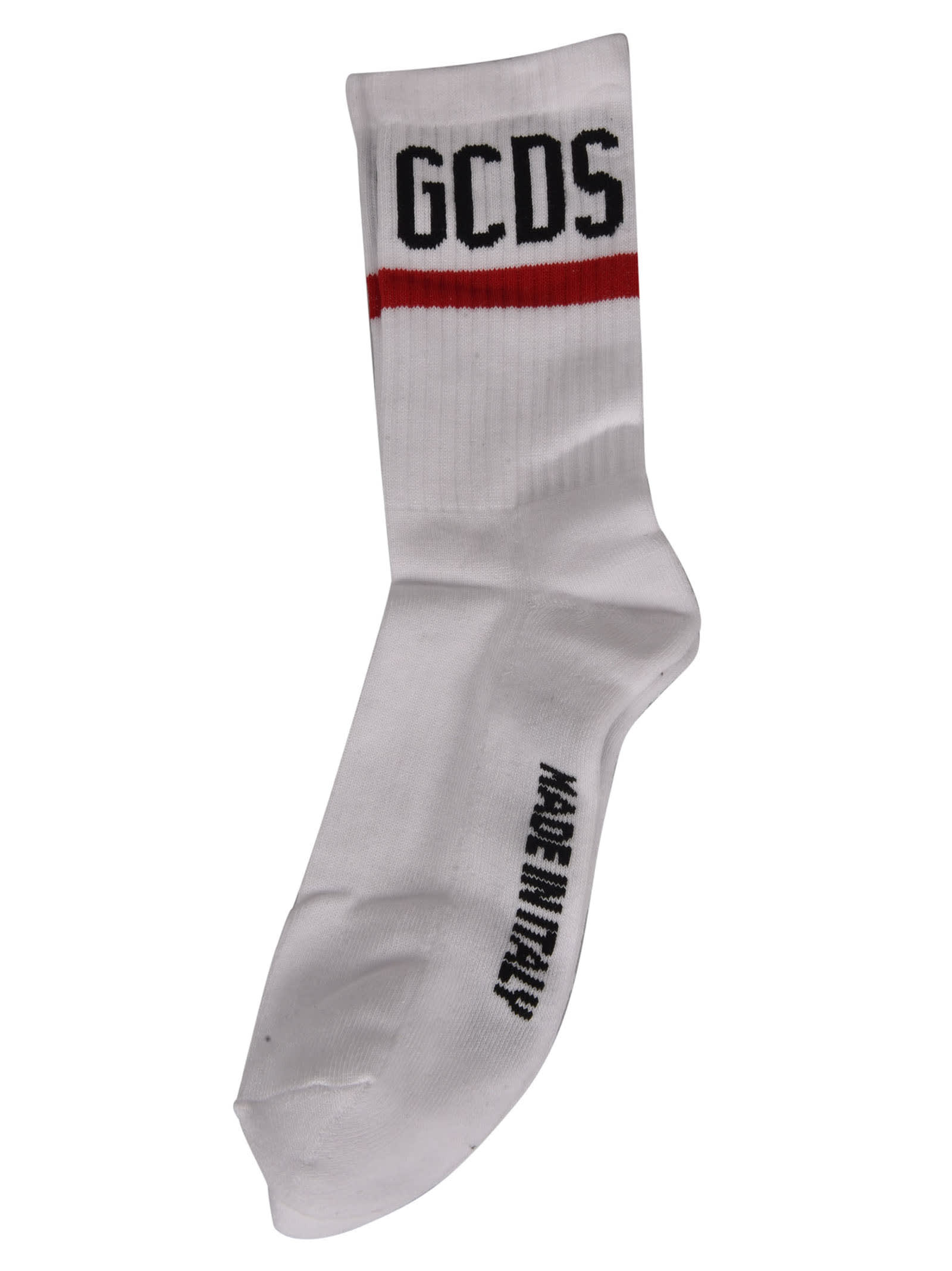 Gcds Logo Socks In White