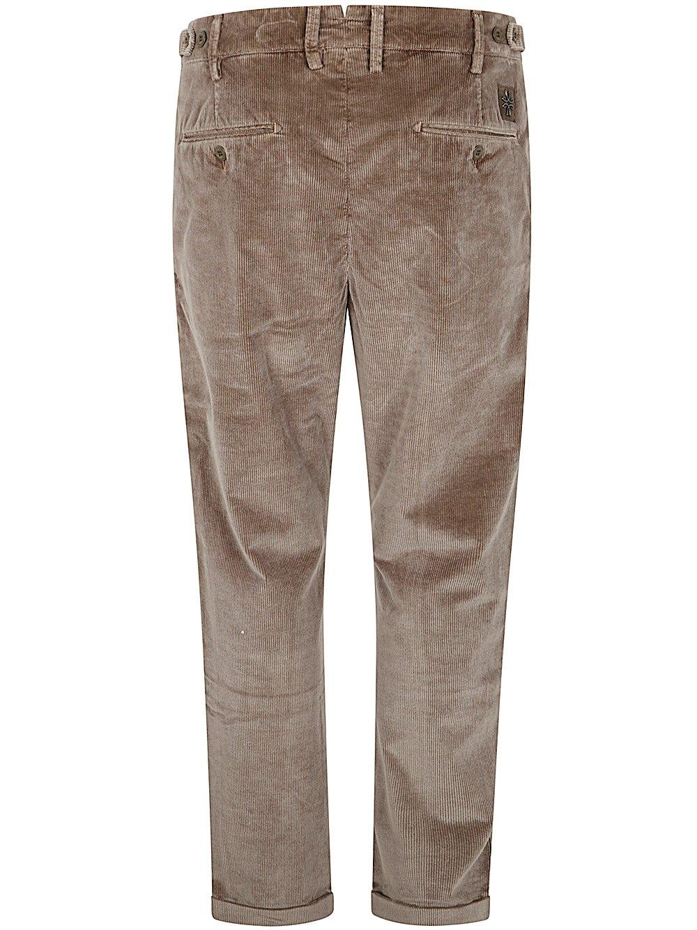 Jacob Cohen Crop Slim Single Pence Henry Pant In Elephant Grey