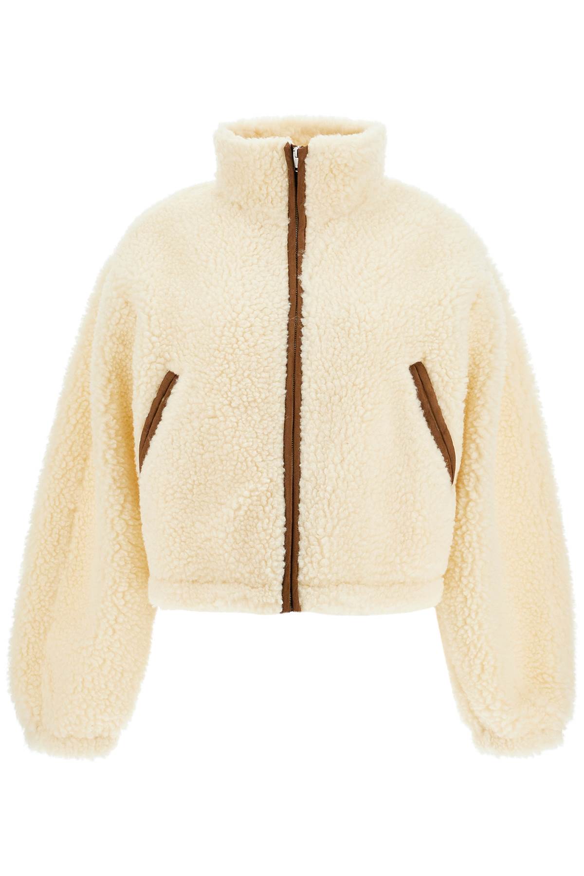 Shop Marant Etoile Teddy Mackensy Jacket In Beige