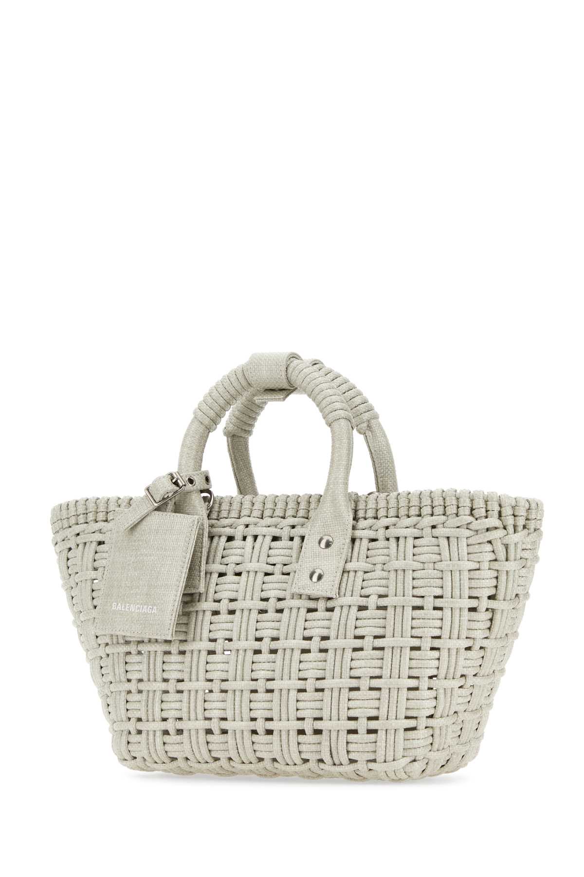 Balenciaga Sand Raffia Bistro Xs Handbag In 9990