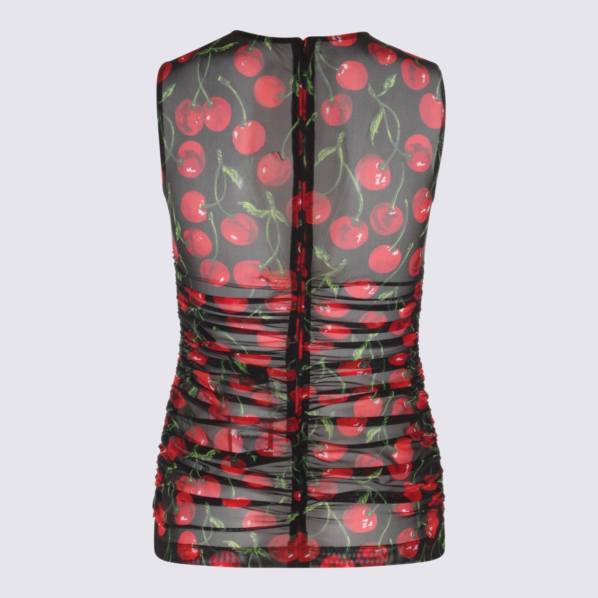 Shop Dolce & Gabbana Black, Red And Green Top In Ciliegie