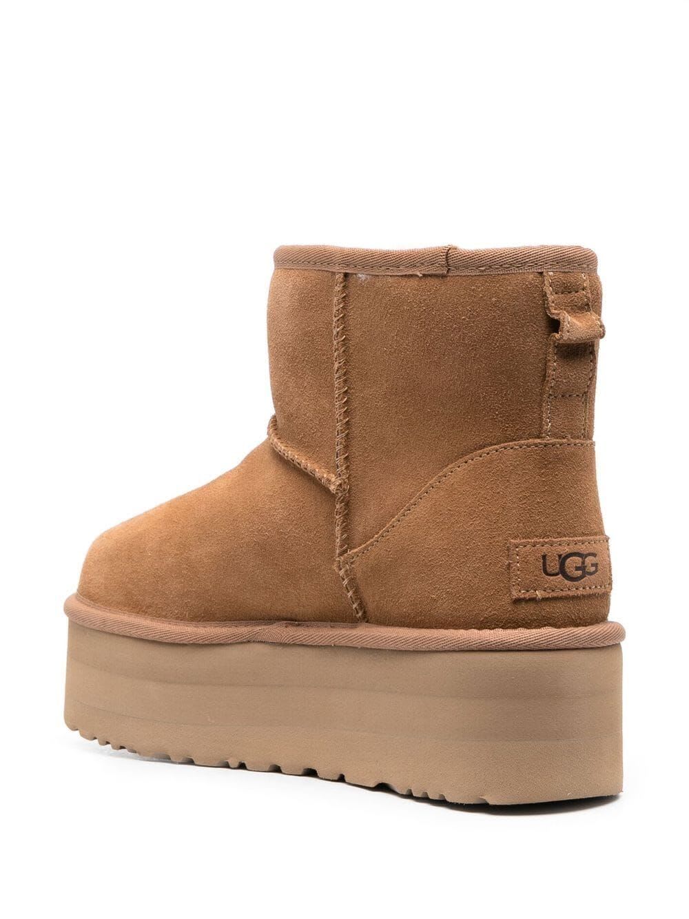 Shop Ugg Woman Classic Mini Platform Boots In Che Chestnut