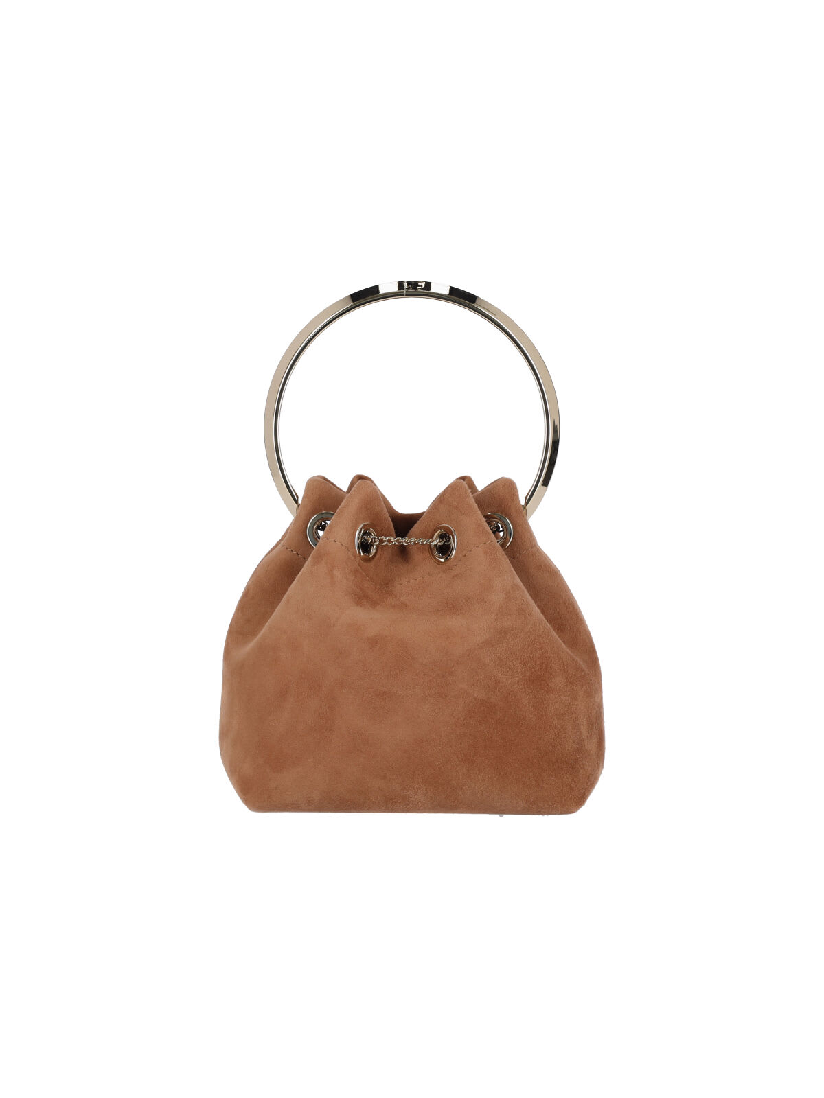 Jimmy Choo Bon Bon Mini Bucket Bag In Brown