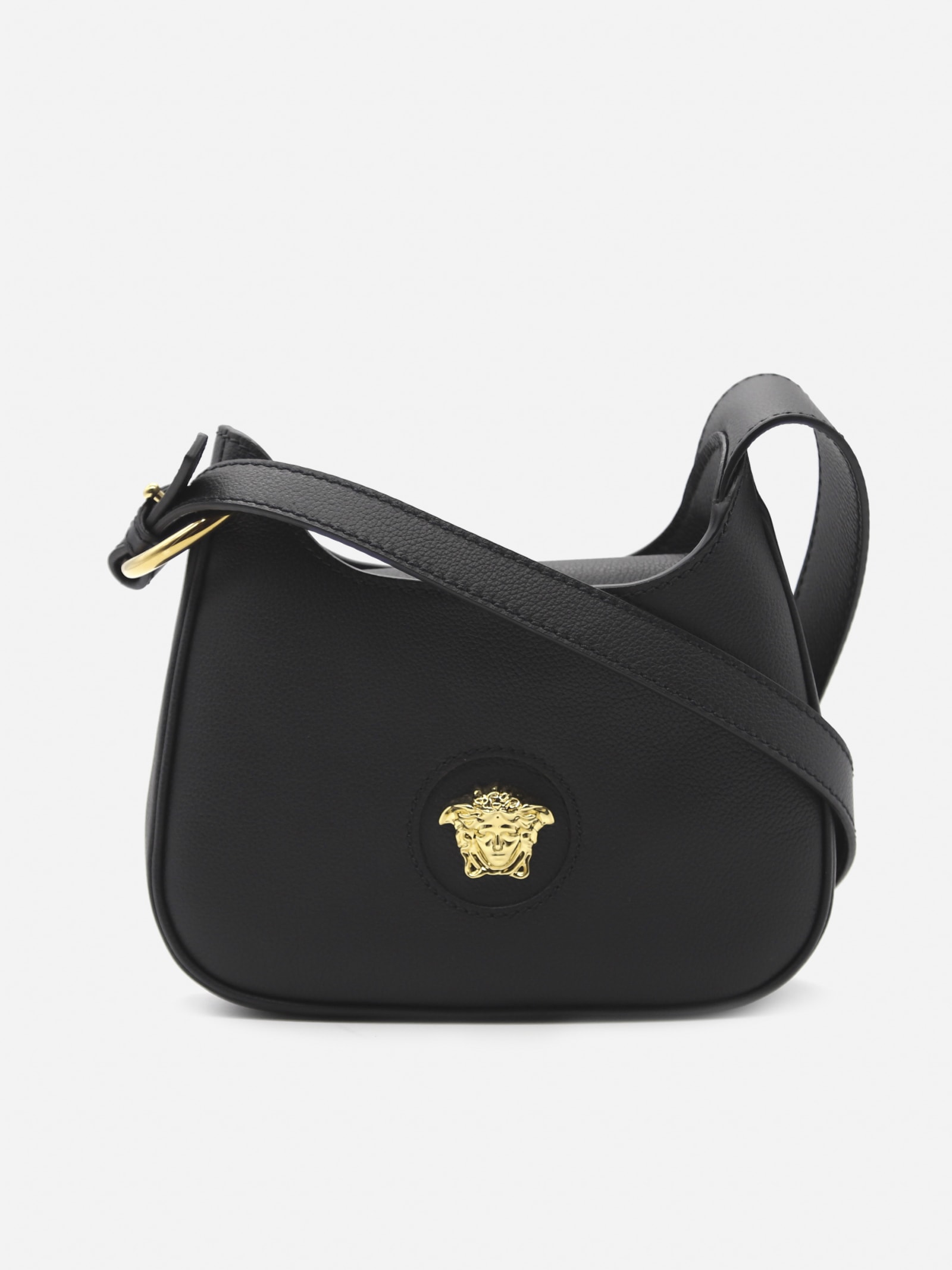 Versace La Medusa Small Leather Hobo Bag