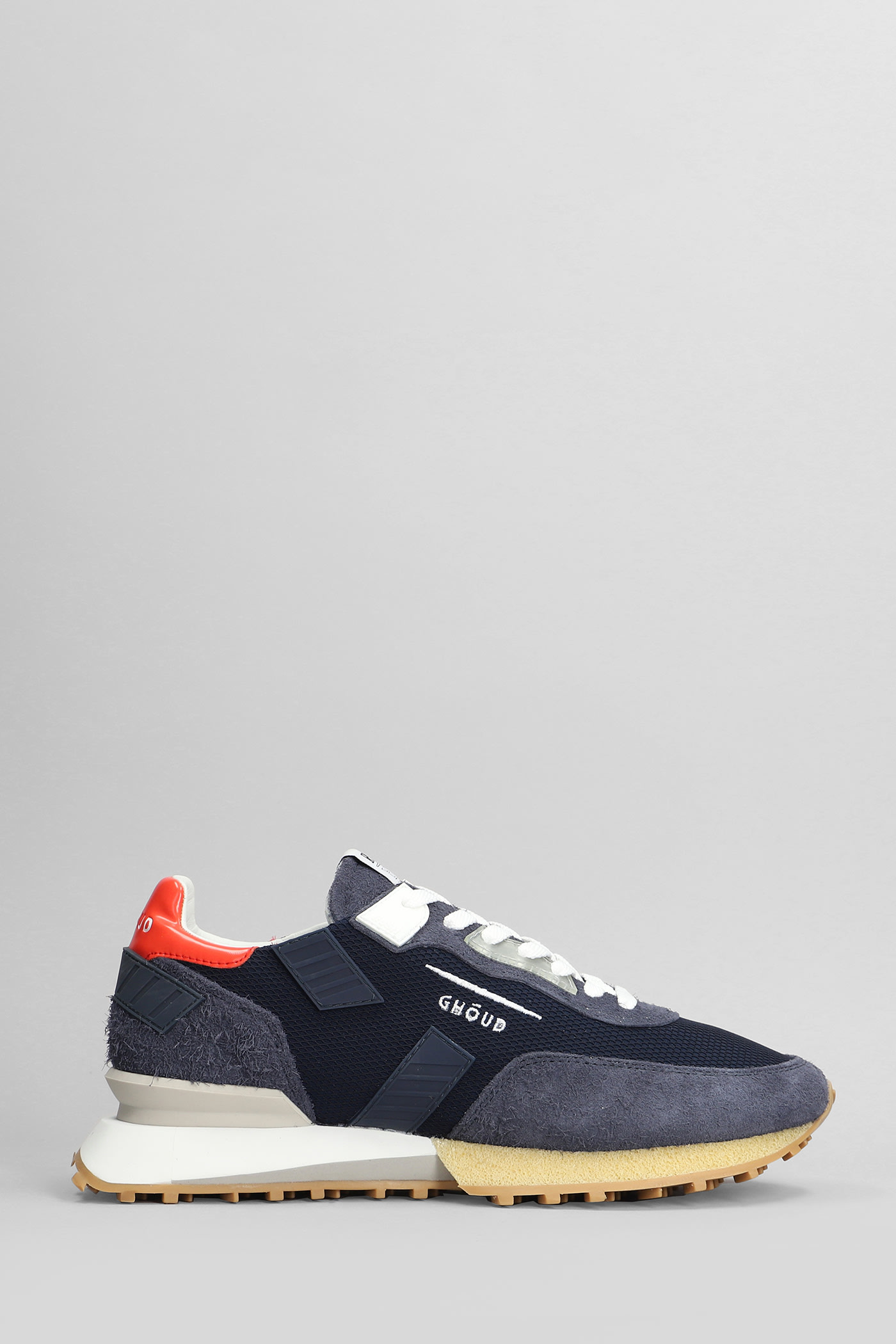 Shop Ghoud Rush Groove Sneakers In Blue Suede And Fabric