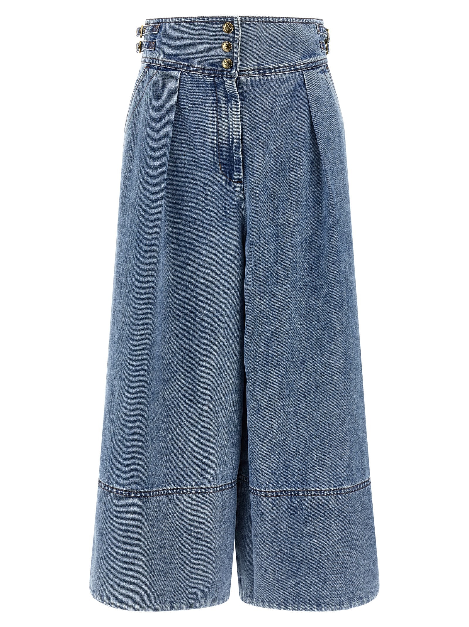 Zimmermann Denim Culotte Jeans In Blue