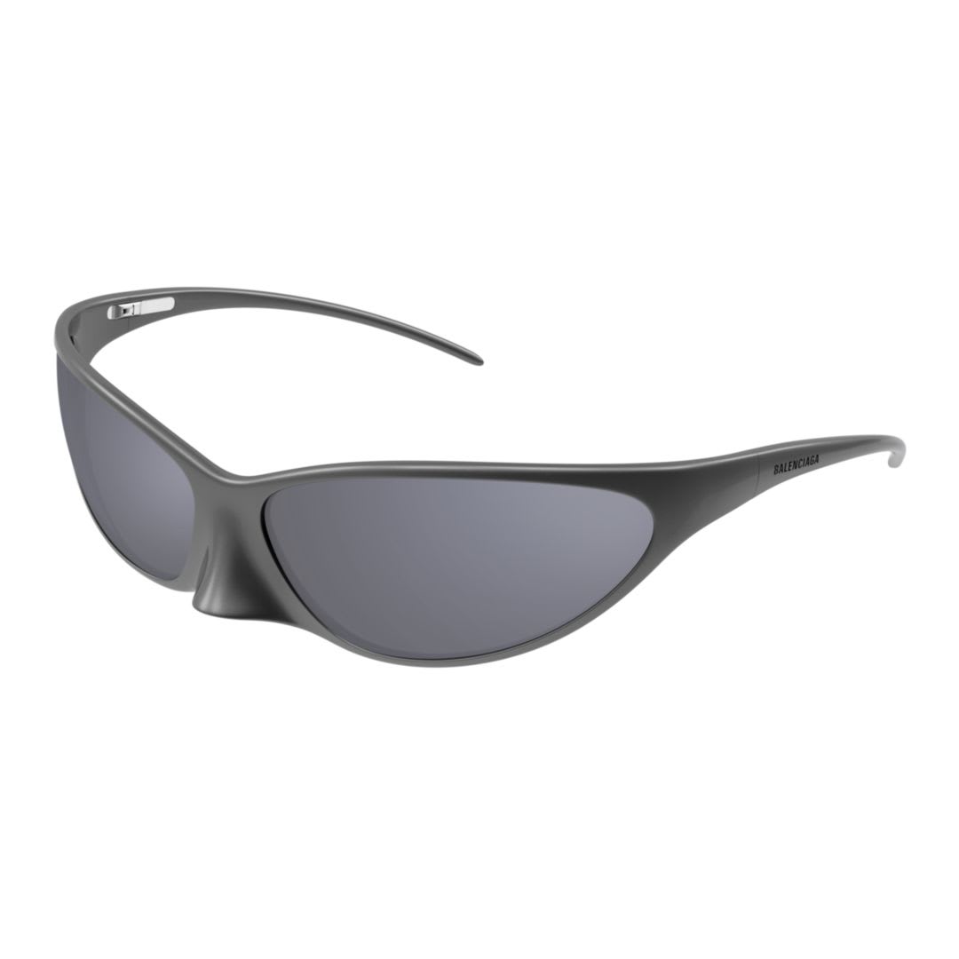 Balenciaga 70mm Gradient Oversize Oval Sunglasses In Grey-grey-grey