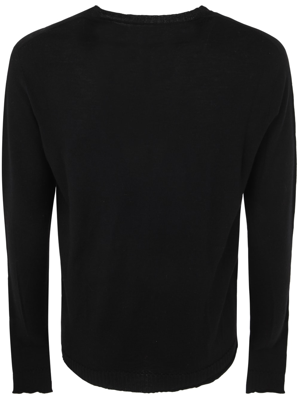 Shop Md75 Wool Basic Crew Neck Sweater In Black Basic