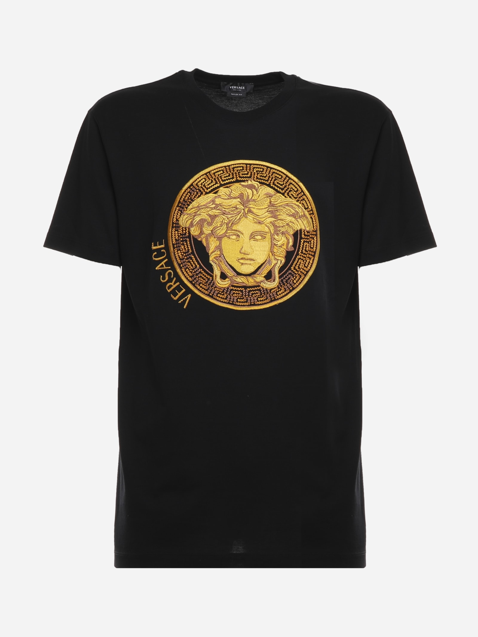 Versace Medusa Amplified T-shirt With Studded And Embroidered Motif