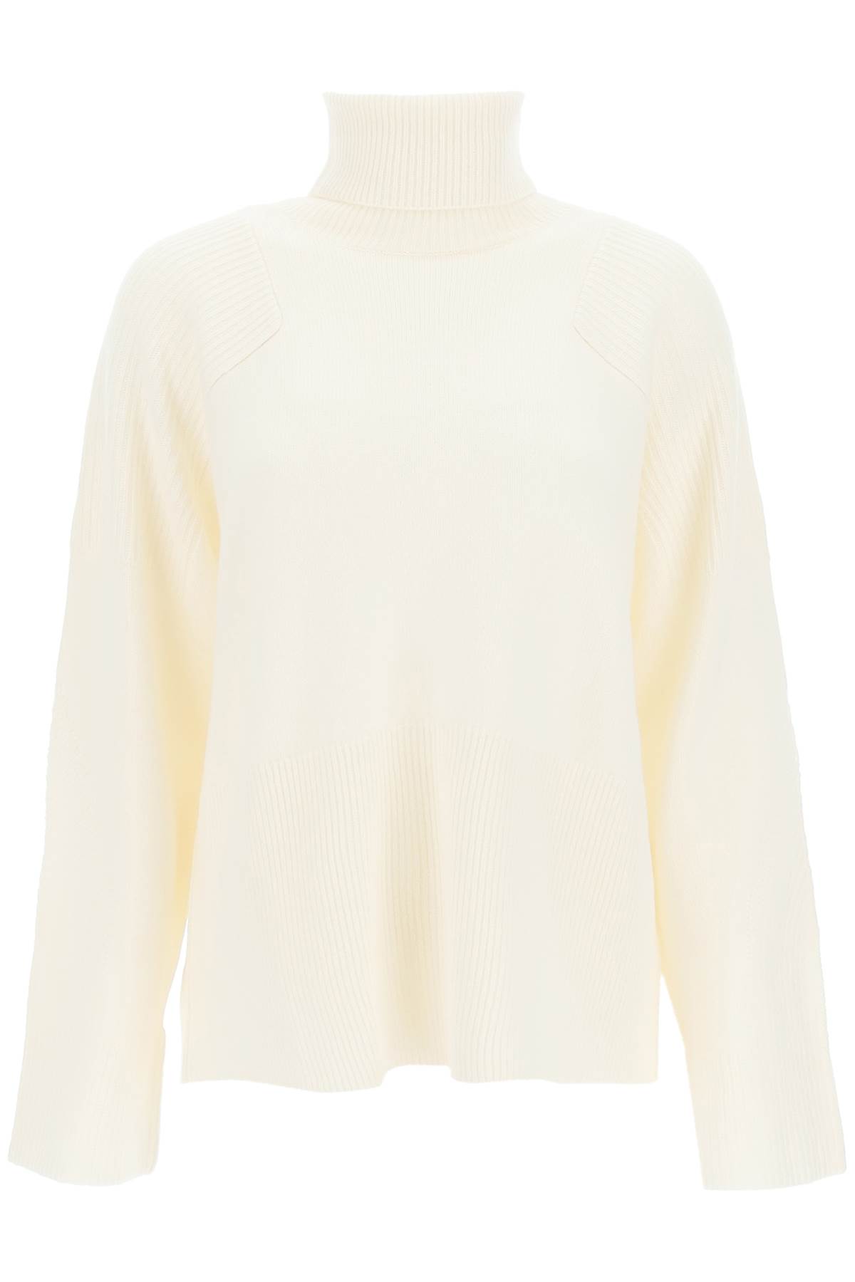 Loulou Studio maren Turtleneck Cashmere Sweater With Ribbed Detailing