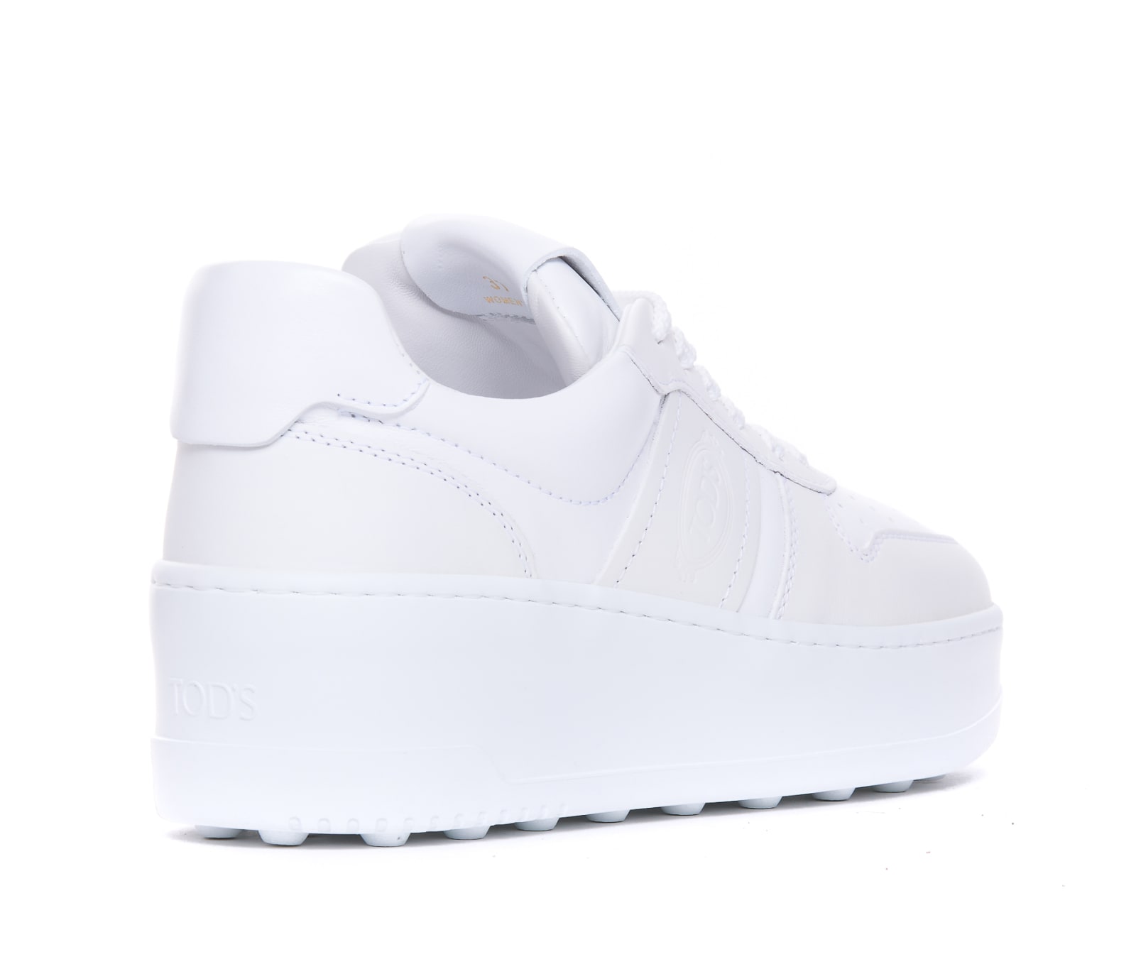 Shop Tod's Platform Sneakers In White