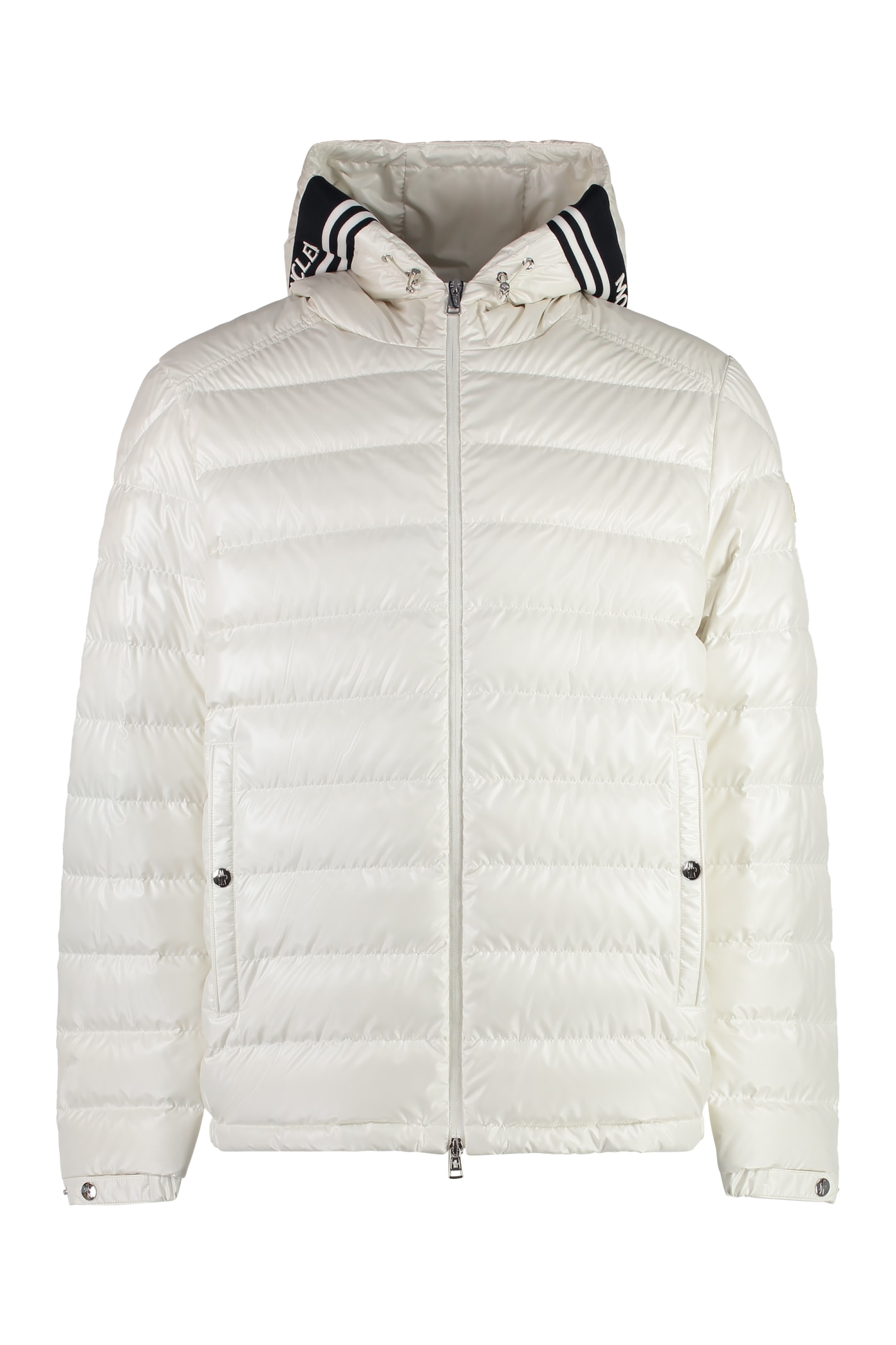 Shop Moncler Cornour Short Down Jacket In White