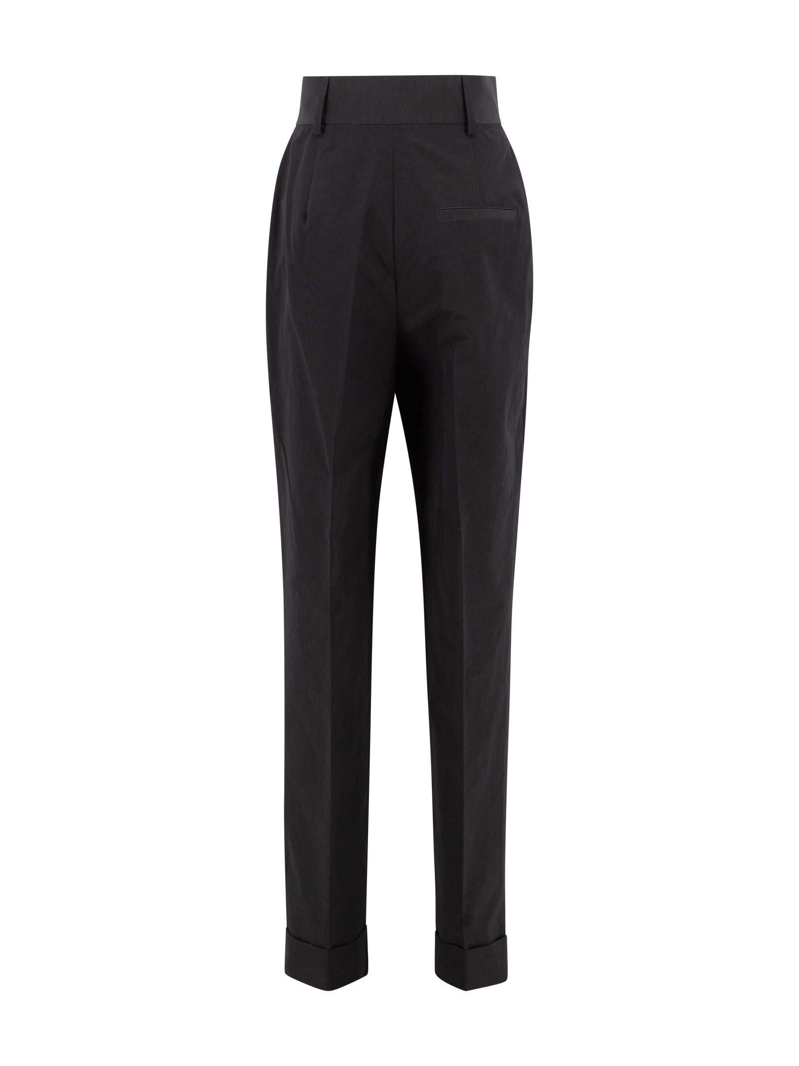 Philosophy Di Lorenzo Serafini High-waisted Technical Cotton Pants In Black