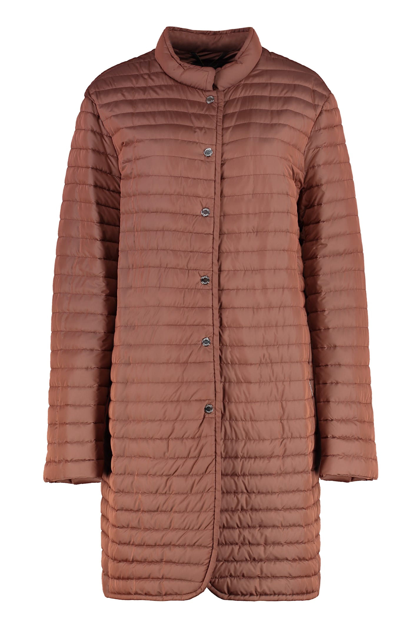 Moorer Lea Snap Button Fastening Down Jacket In Copper