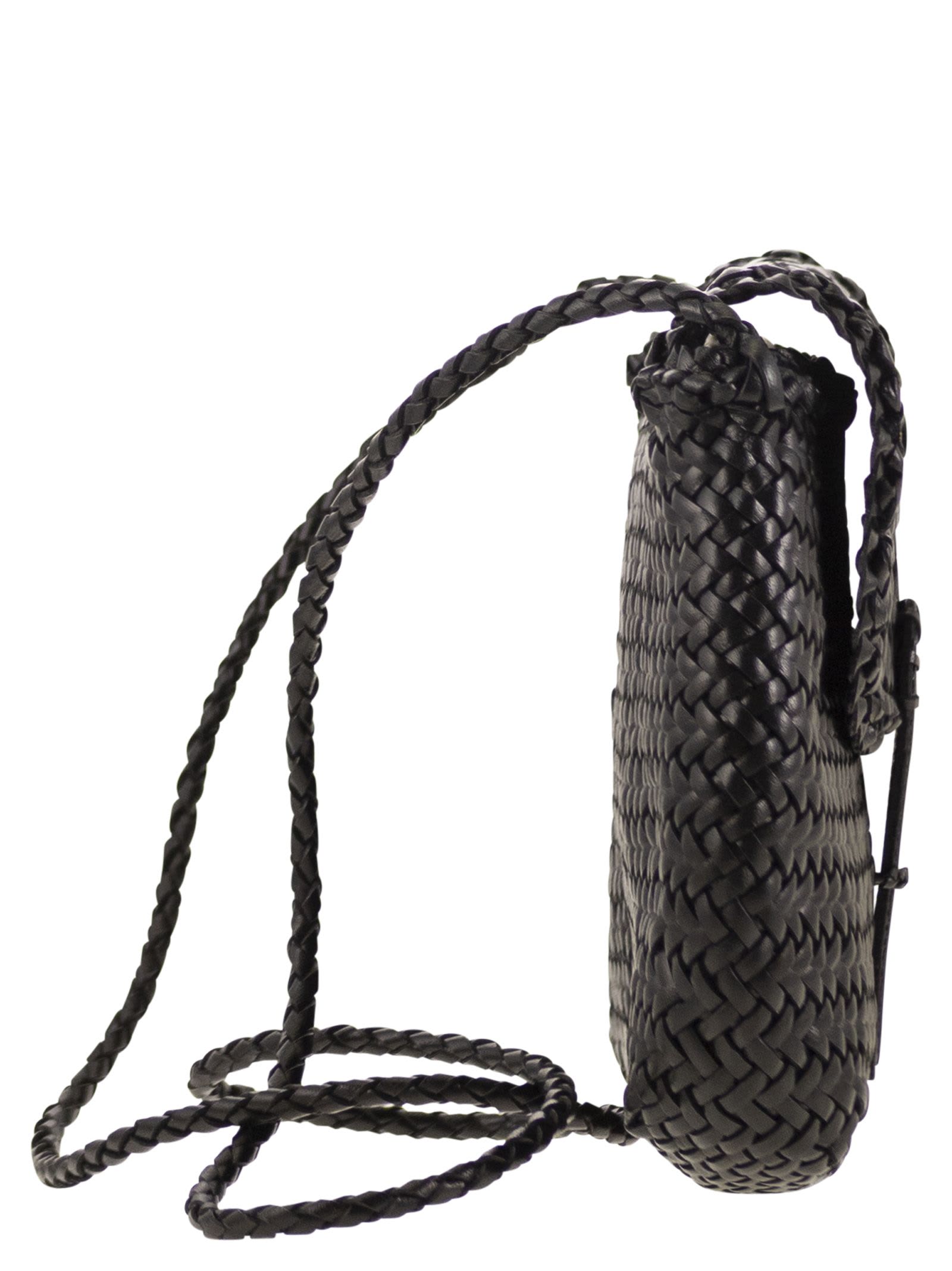 Dragon Diffusion Mini City Bag Shoulder Bag In Brown Leather In Black