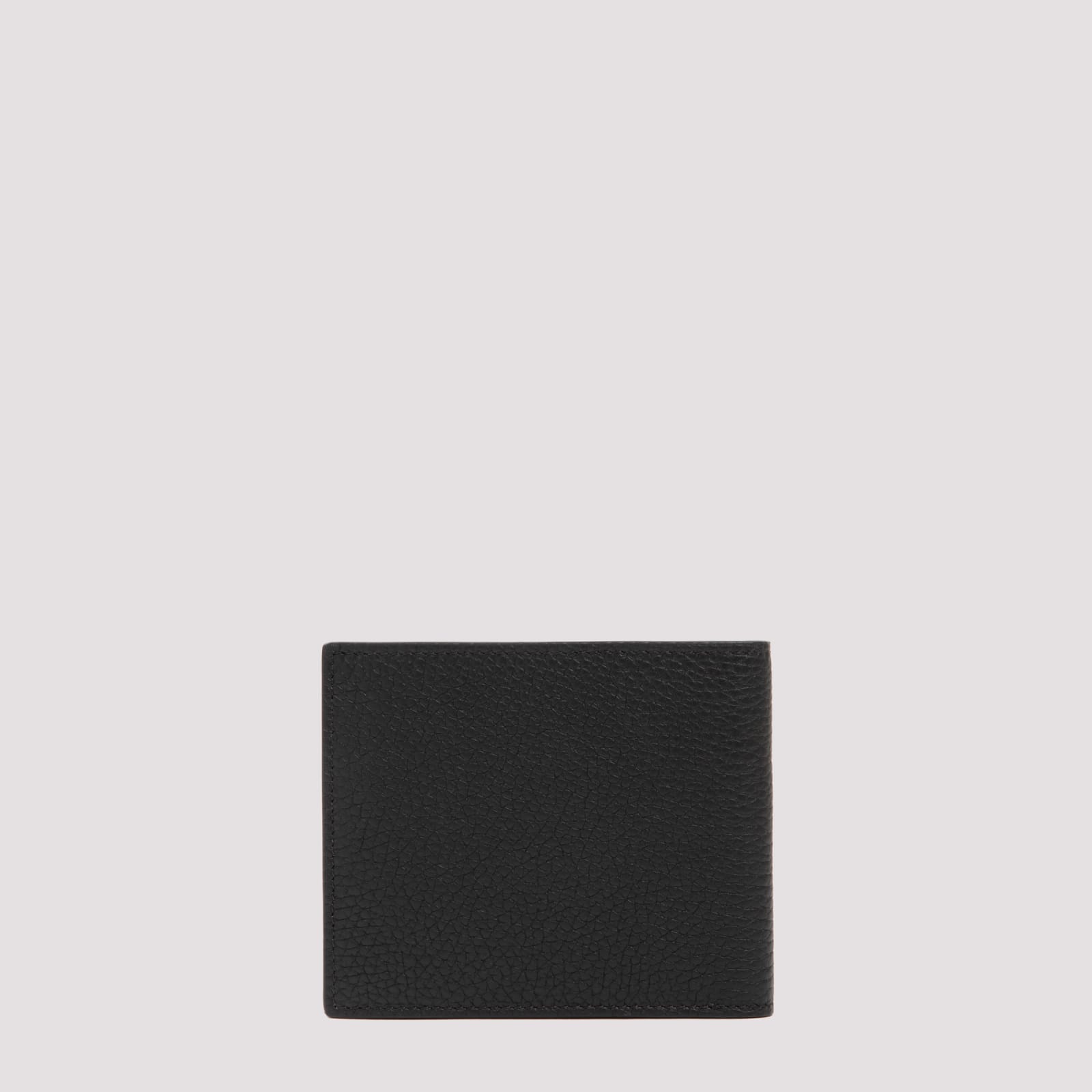 Tom Ford Soft Grain Leather T Line Classic Bifold Wallet In Black