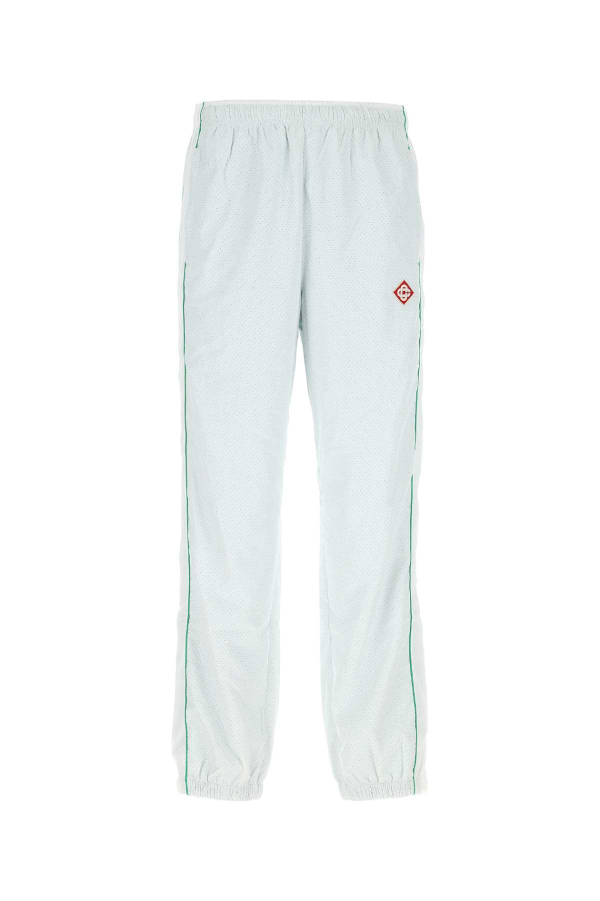 White Polyester Joggers