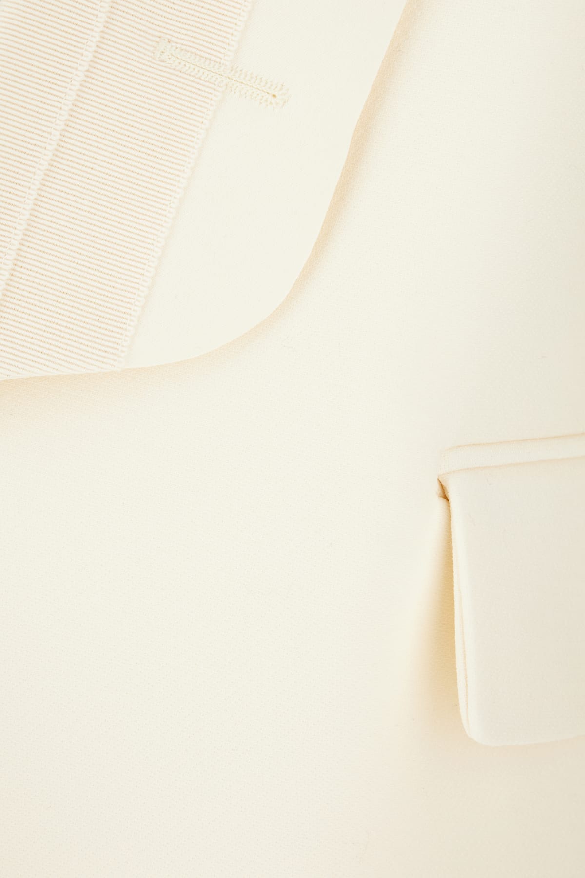 Fendi Wool Blend Blazer With Flap Pockets In Off White
