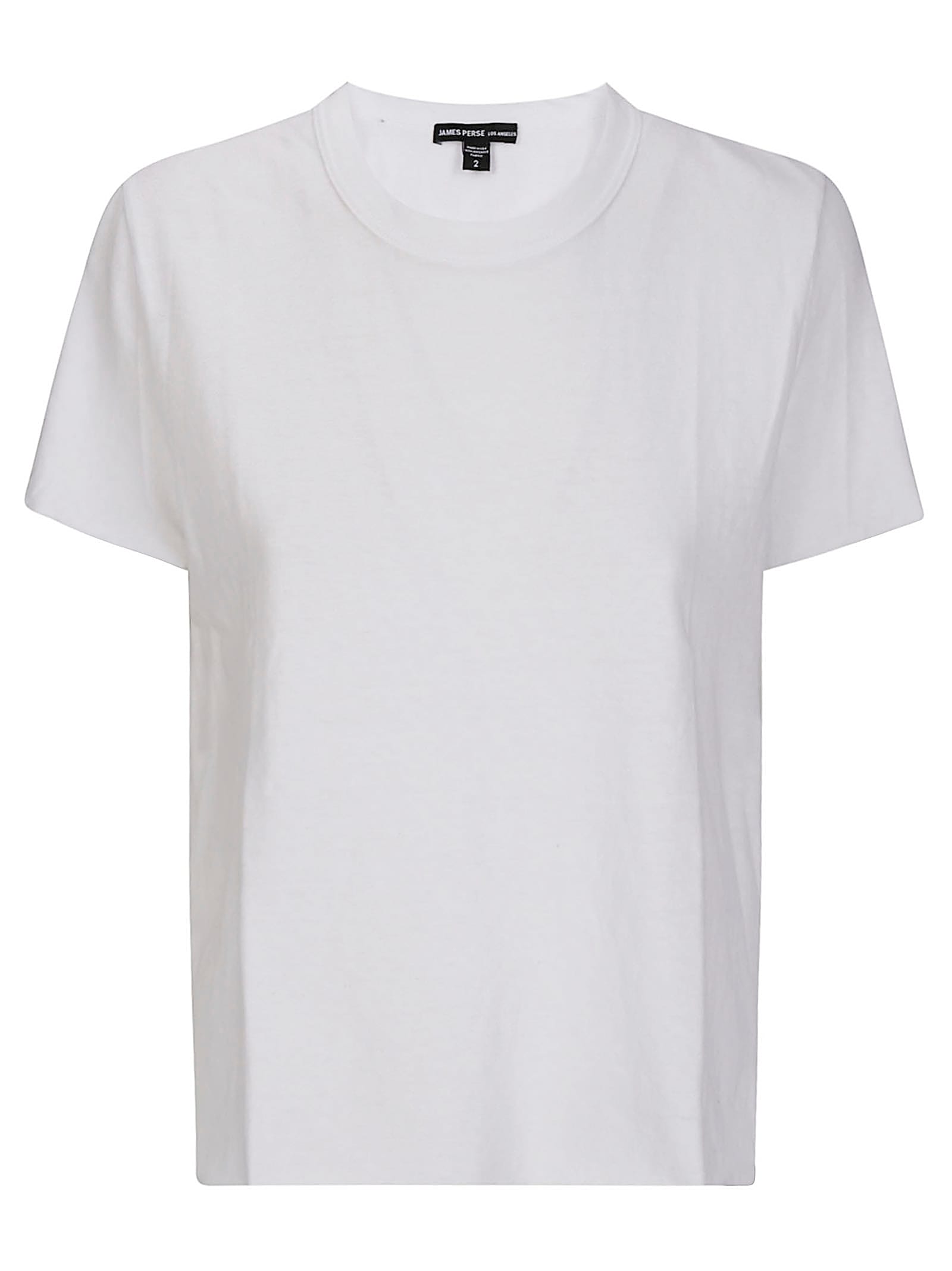 James Perse Slub Jersey Shrunken Tee T-shirt In White
