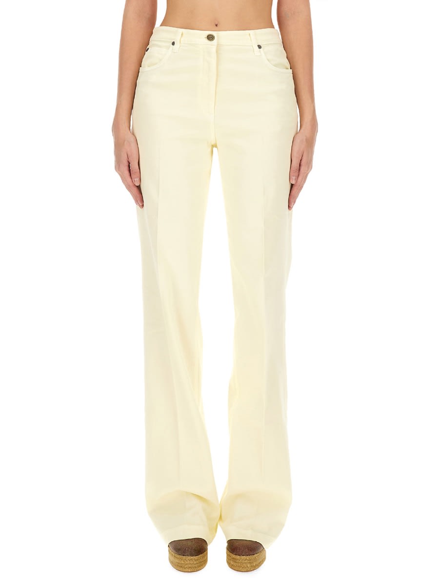 Etro Cotton Pants In White