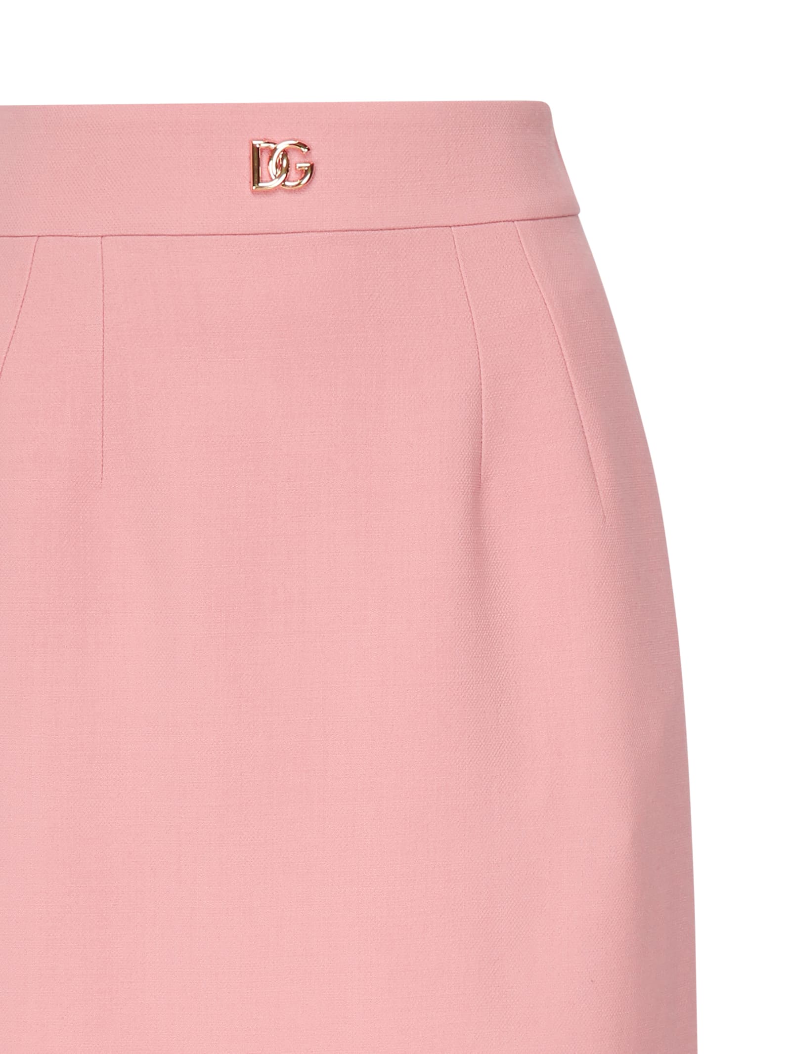Dolce & Gabbana Midi Pencil Skirt In Pink