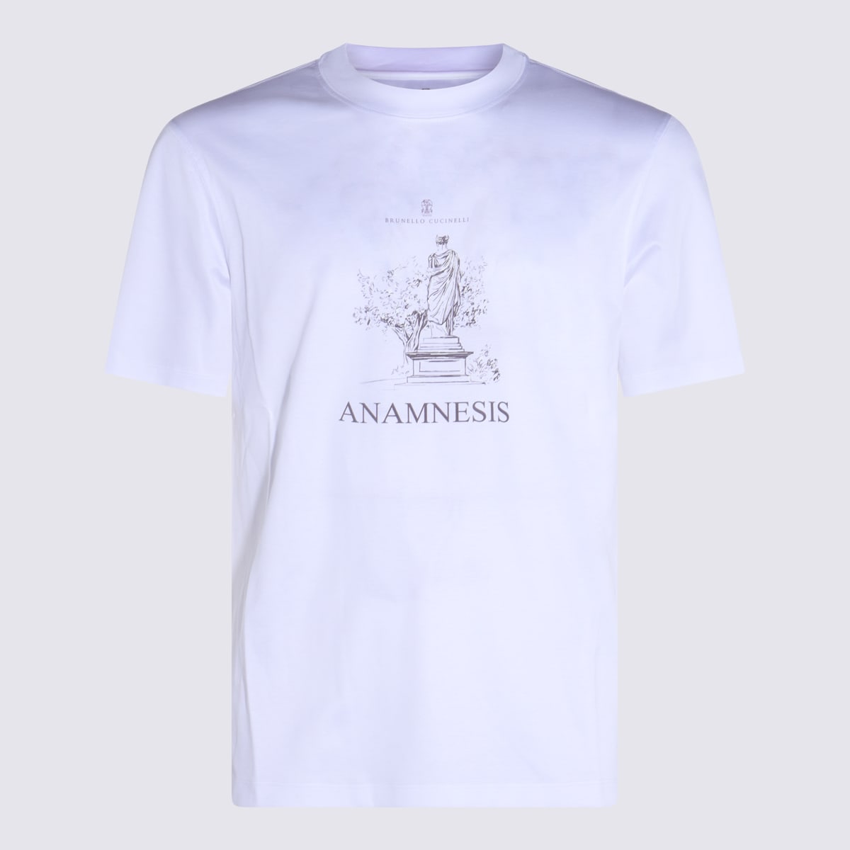 Brunello Cucinelli White Cotton T-shirt In White
